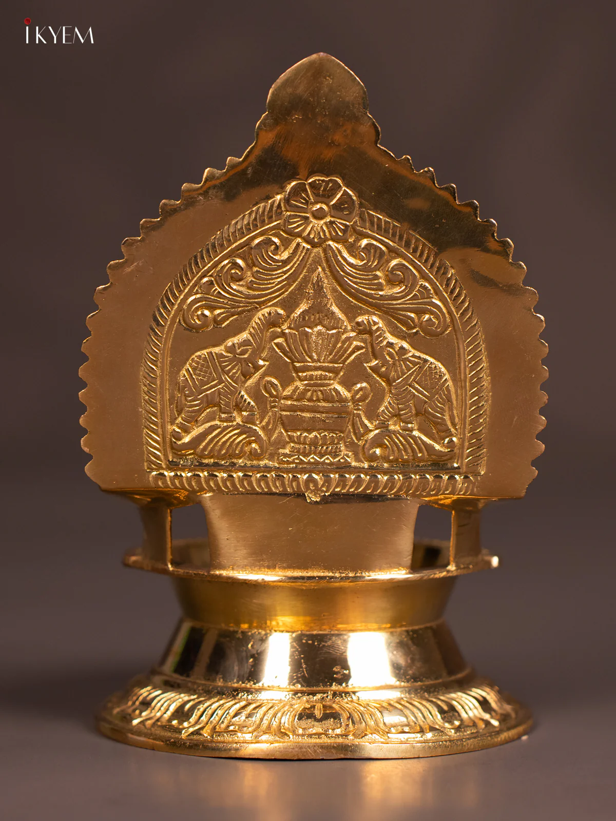 Traditional Brass Ashtalakshmi Diya - 6.5 Inch - KN03128 - Image 6