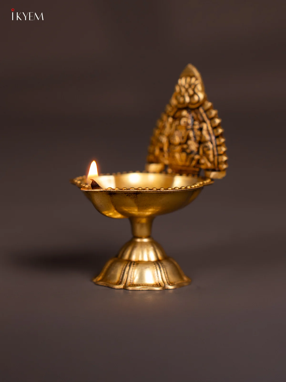 Brass Gajalakshmi Lamp - 3.3 Inch - KN04120 - Image 5