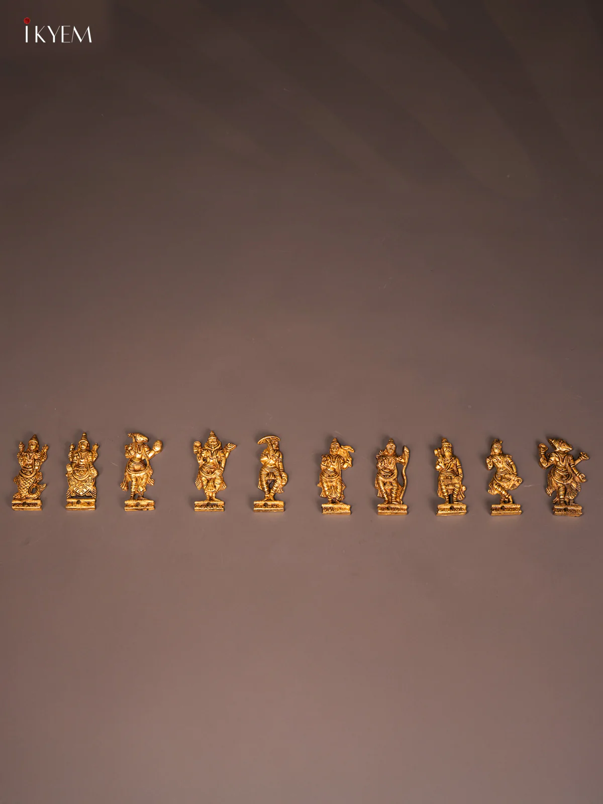 Brass Dasavatharam Wall Hanging Set - 4 Inch - KN04130