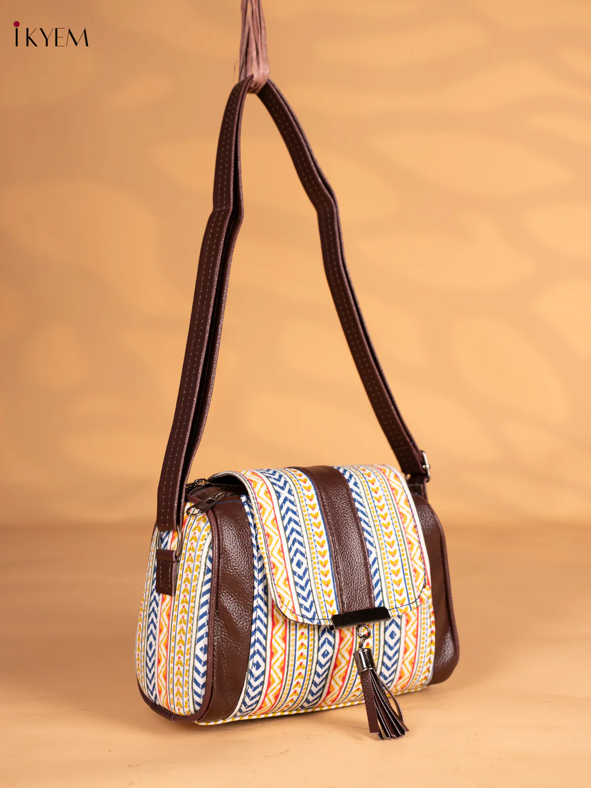 Printed Flap Sling Bag - Multicolour - KN05142 - Image 2