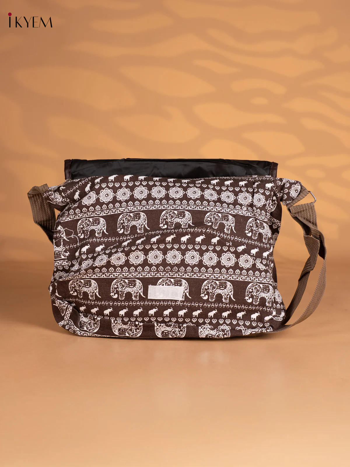 Elephant Printed Crossbody Bag - Brown - KN05179 - Image 2