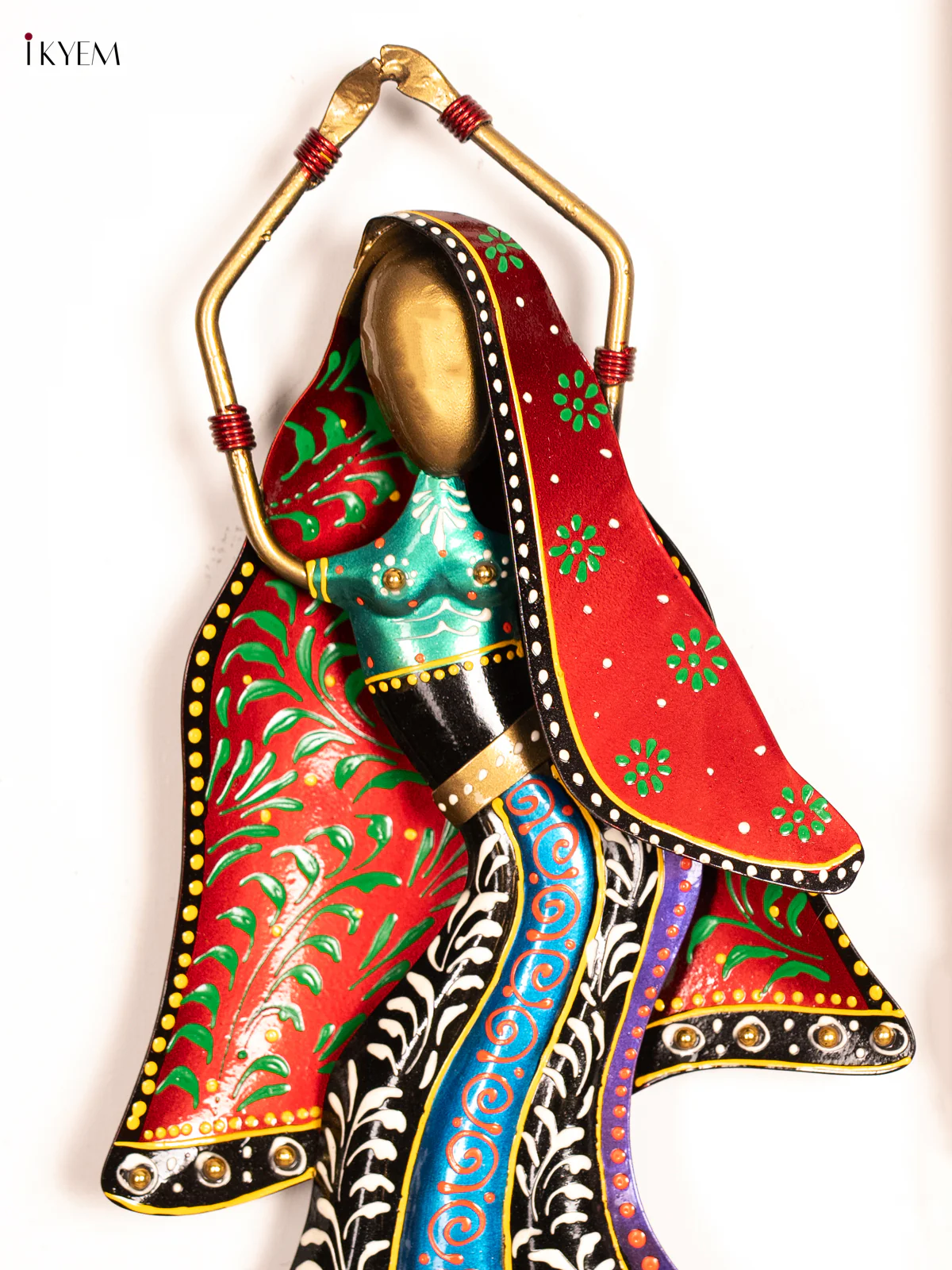 Hand-Painted Metal Dancing Couple Wall Frame - 15 Inch - KN12137 - Image 2