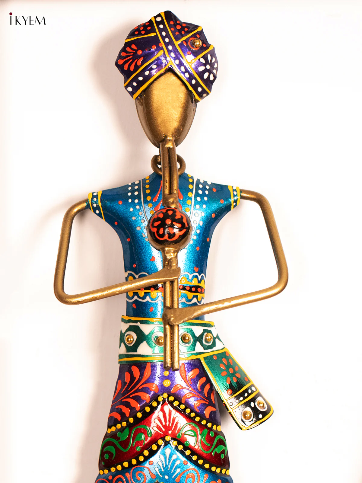 Hand-Painted Metal Dancing Couple Wall Frame - 15 Inch - KN12137 - Image 3