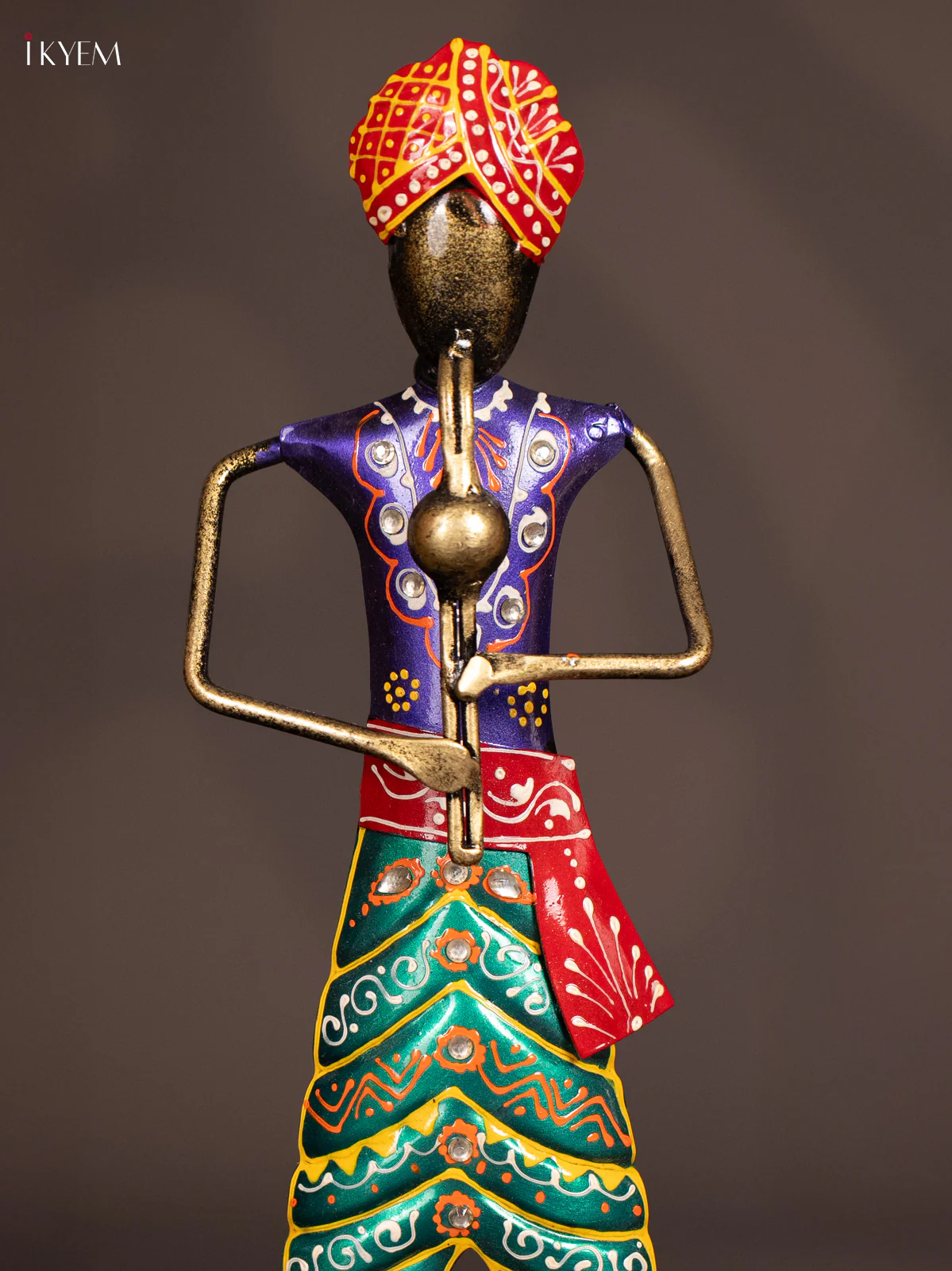 Hand-Painted Metal Dancing Couple Wall Frame - 15 Inch - KN12146 - Image 2