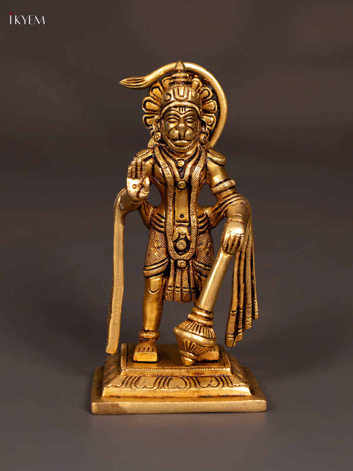 Brass Standing Hanuman Idol - 6 Inch - KN16113