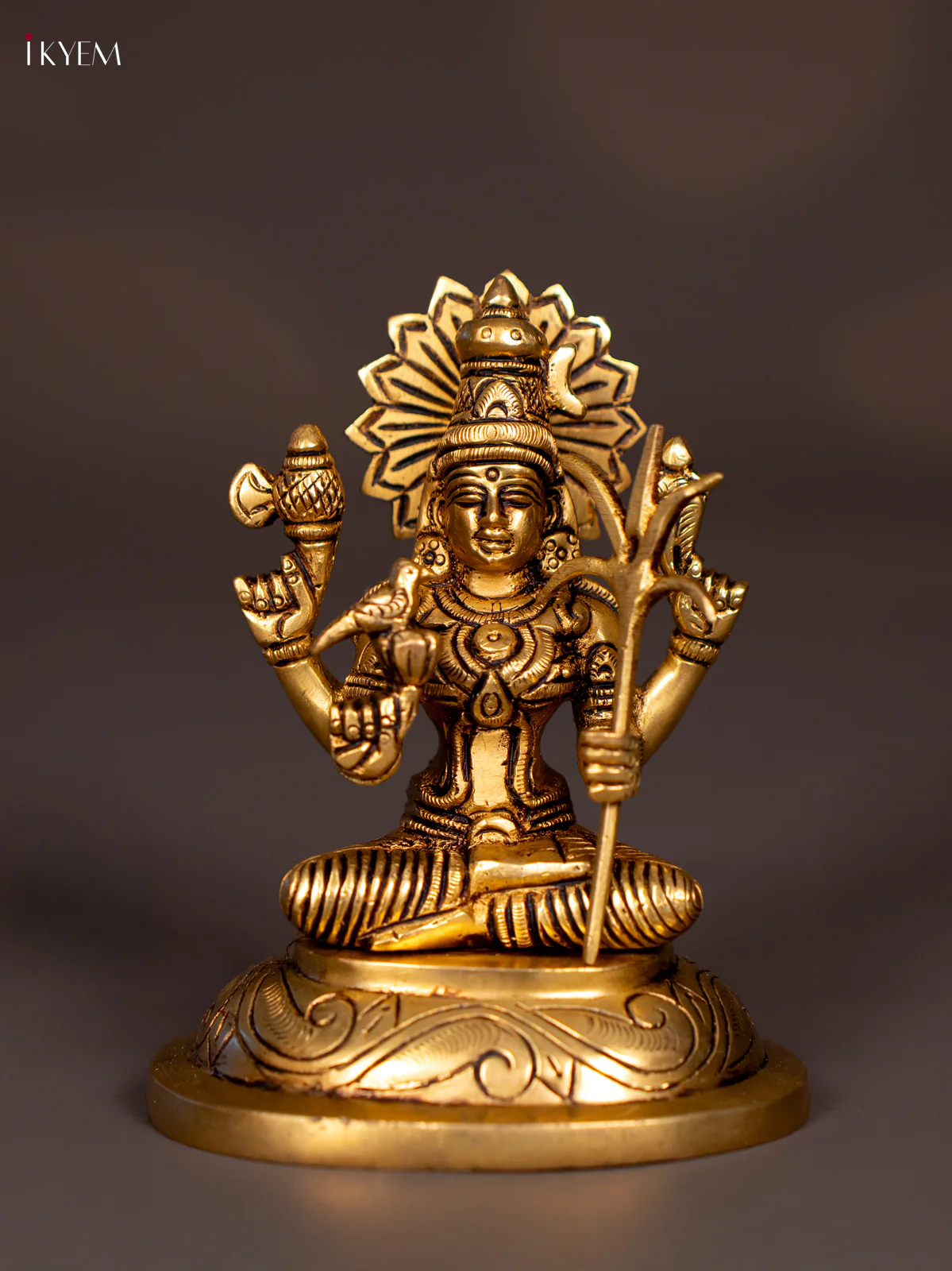 Goddess Prosperity Kamatchi Brass Idol - 5 Inch - KN16118