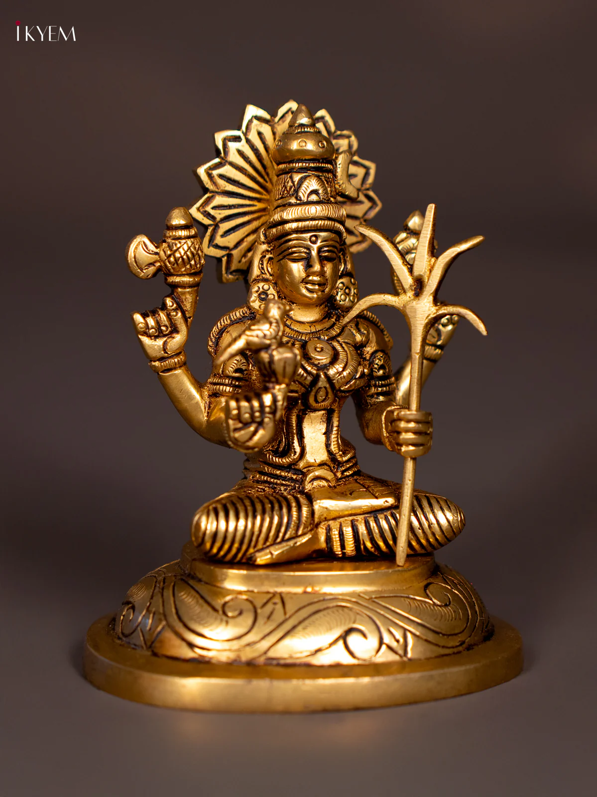 Goddess Prosperity Kamatchi Brass Idol - 5 Inch - KN16118 - Image 2