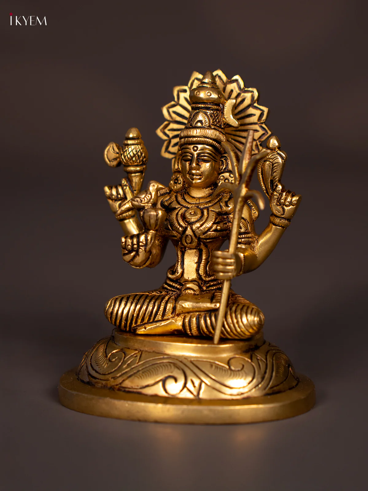 Goddess Prosperity Kamatchi Brass Idol - 5 Inch - KN16118 - Image 3