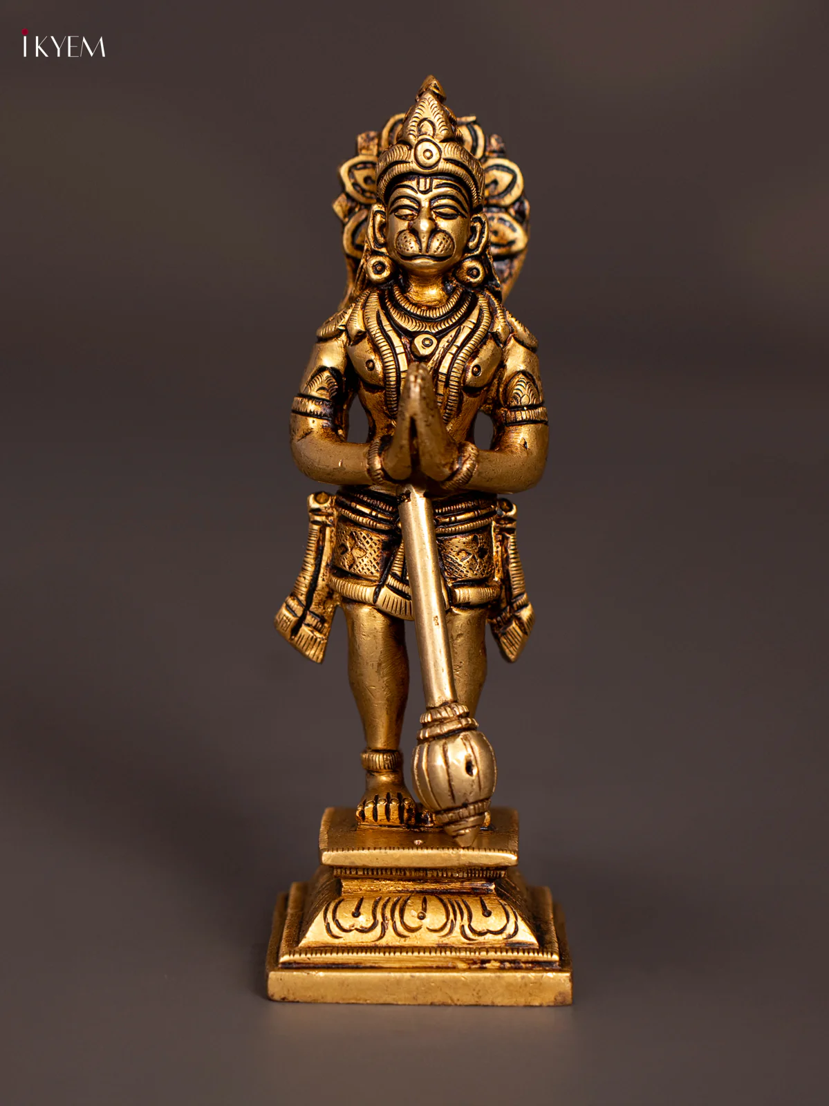 Brass Standing Hanuman Idol - 5 Inch - KN16124