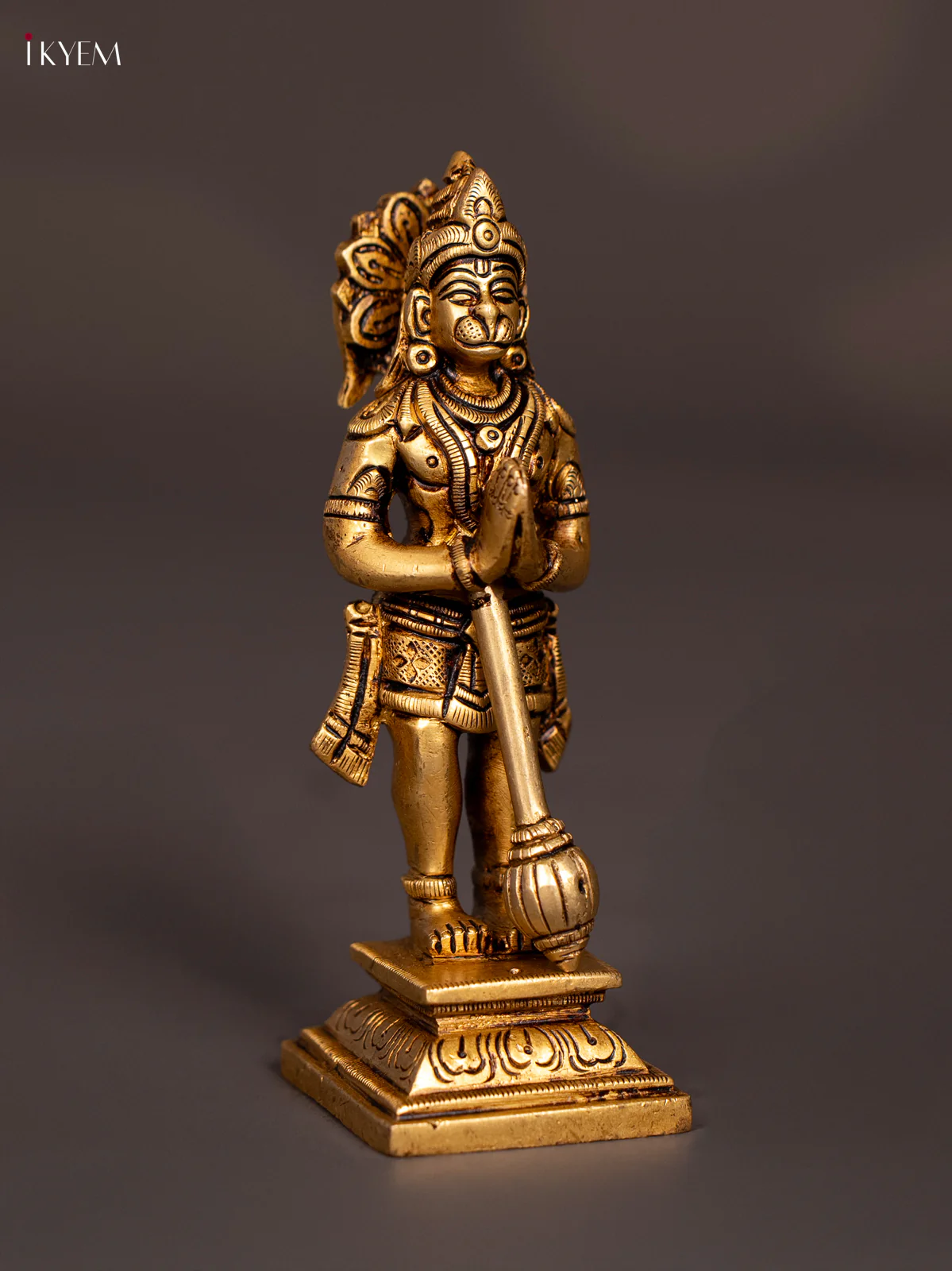 Brass Standing Hanuman Idol - 5 Inch - KN16124 - Image 2