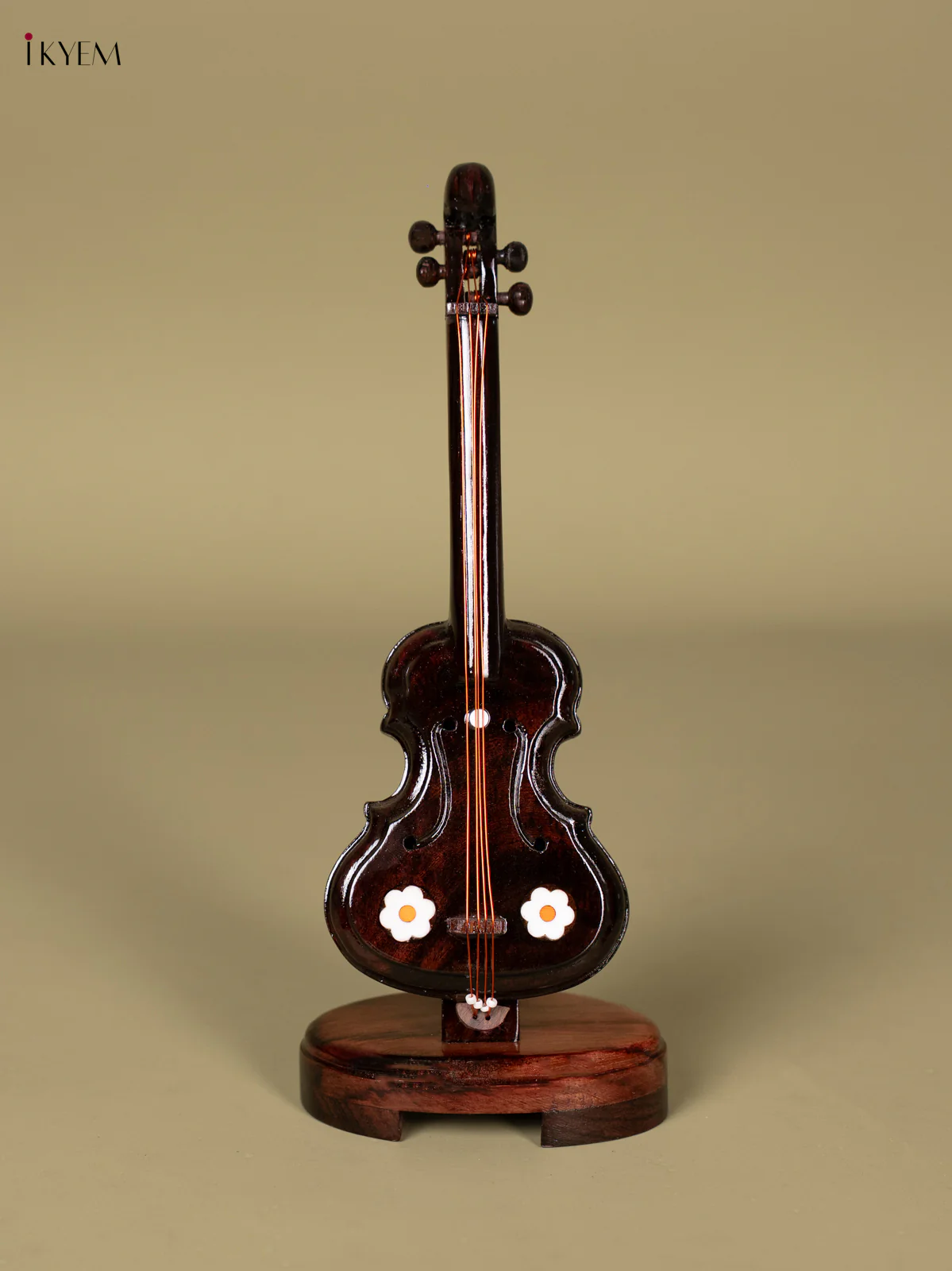 Mysore Rosewood Carved Violin - BIG - KN26127
