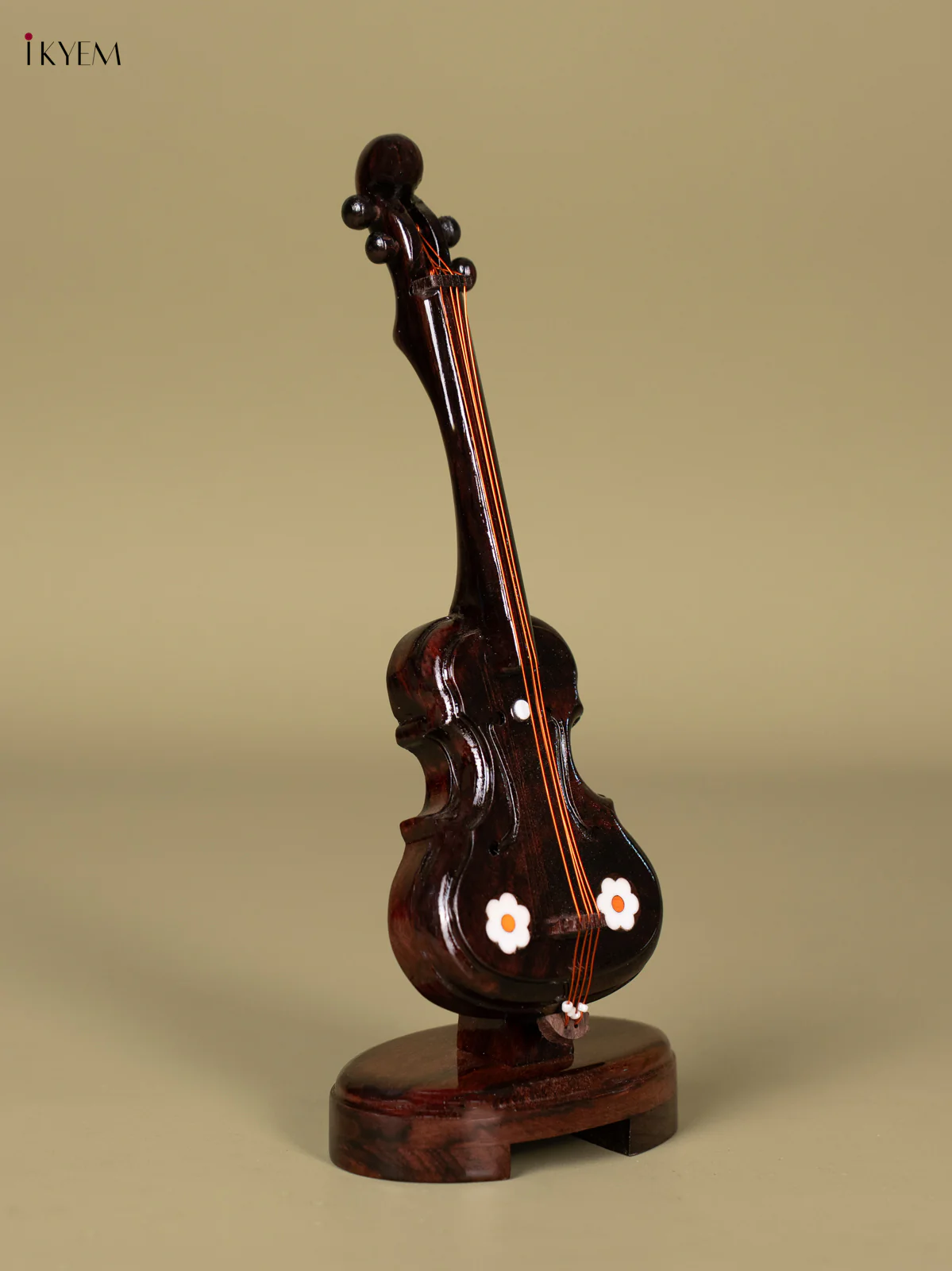 Mysore Rosewood Carved Violin - BIG - KN26127 - Image 2