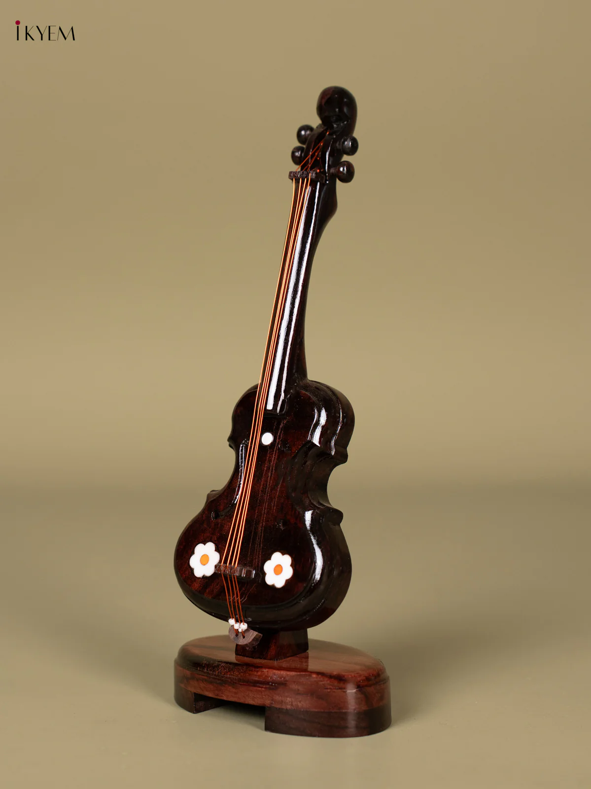 Mysore Rosewood Carved Violin - BIG - KN26127 - Image 4