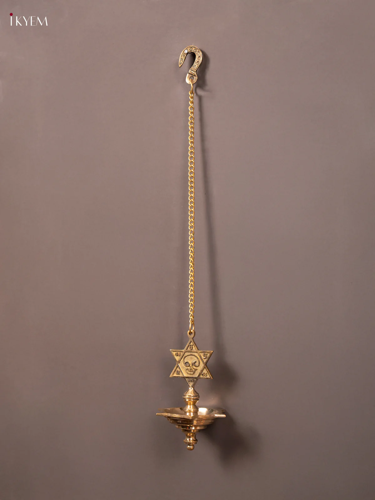 Brass 5 Face Om Saravana bhava Diya With Wall Hanging - KN27115 - Image 4