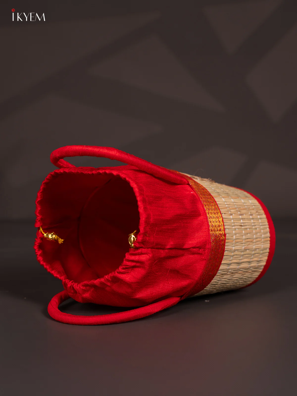Red Korai Stackable Basket With Potli - 5 Inch - KN28129 - Image 3