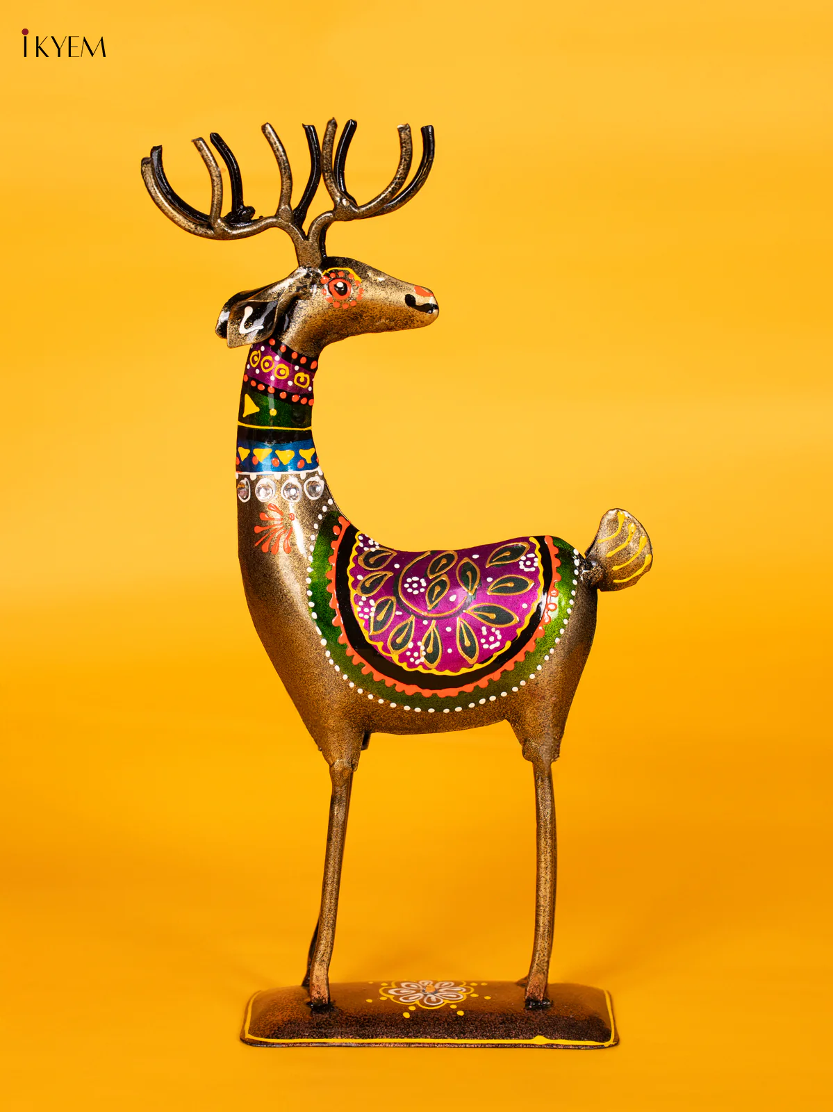 METAL PAINTED SITTING DEER (SET OF 2 ) - KN29111 - Image 2
