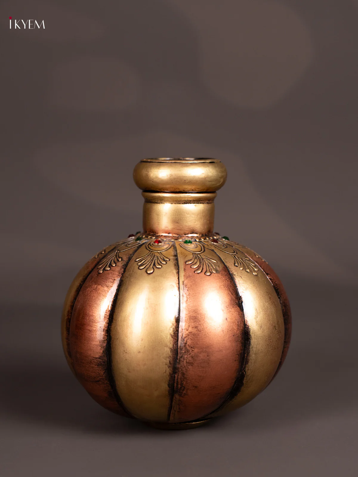 METAL PAINTED FLOWER KHABUJA POT 6 - KN29115 - Image 2
