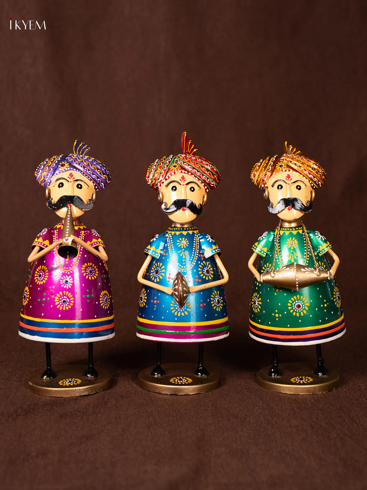 METAL PAINTED SITTING MUSICAL (SET OF 3) - KN29119