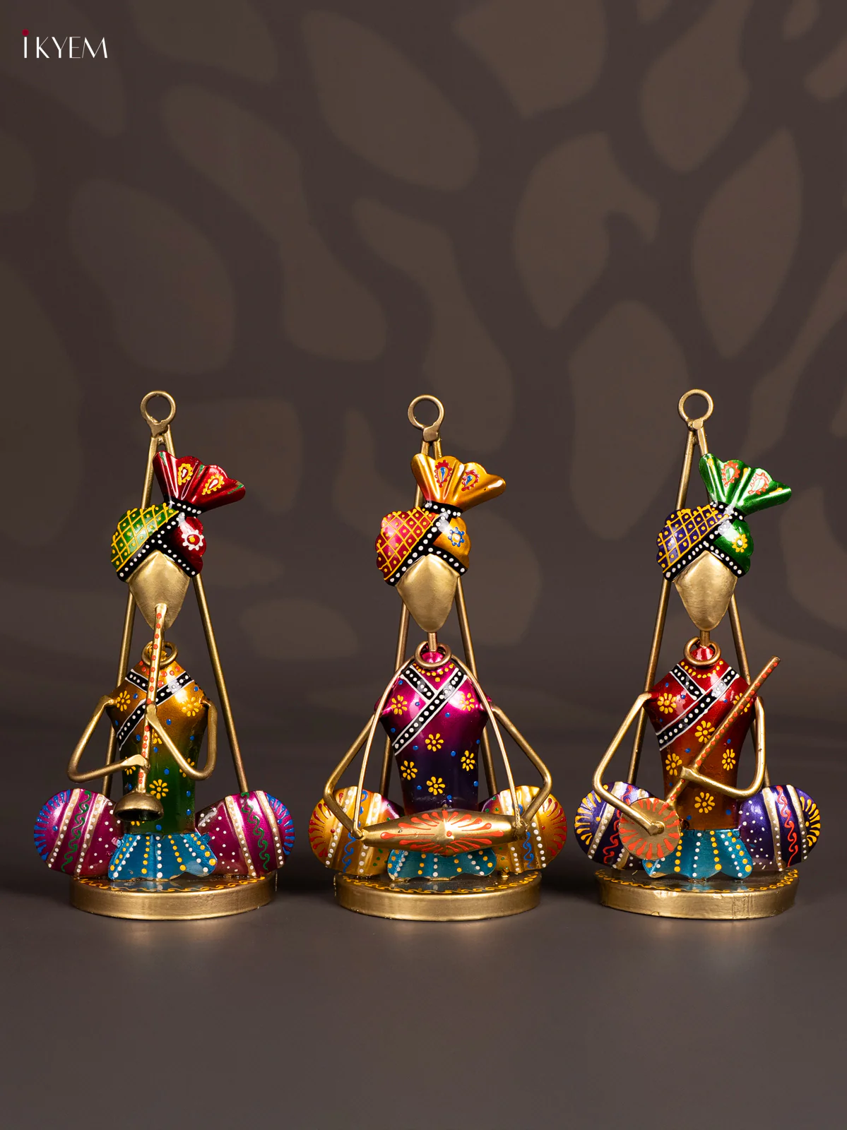 METAL PAINTED WALL HANGIND MUSICAL(SET OF 3) - KN29129