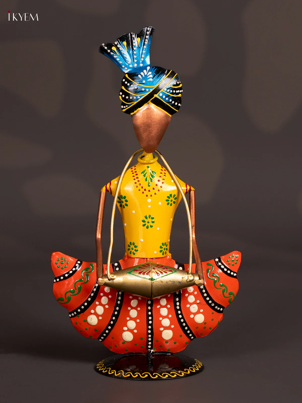 METAL PAINTED MUSICAL SITTING MAN (SET OF3) MINI - KN29133 - Image 5