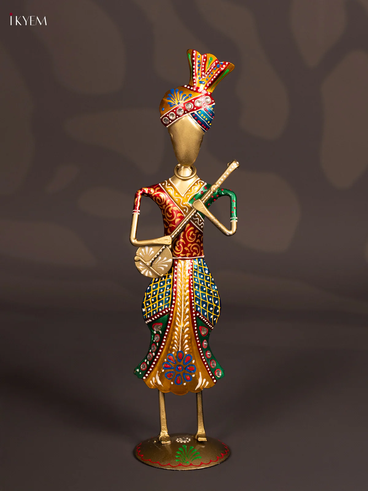 METAL PAINTED MUSICAL SARDAR (SET OF 3) - KN29147 - Image 4