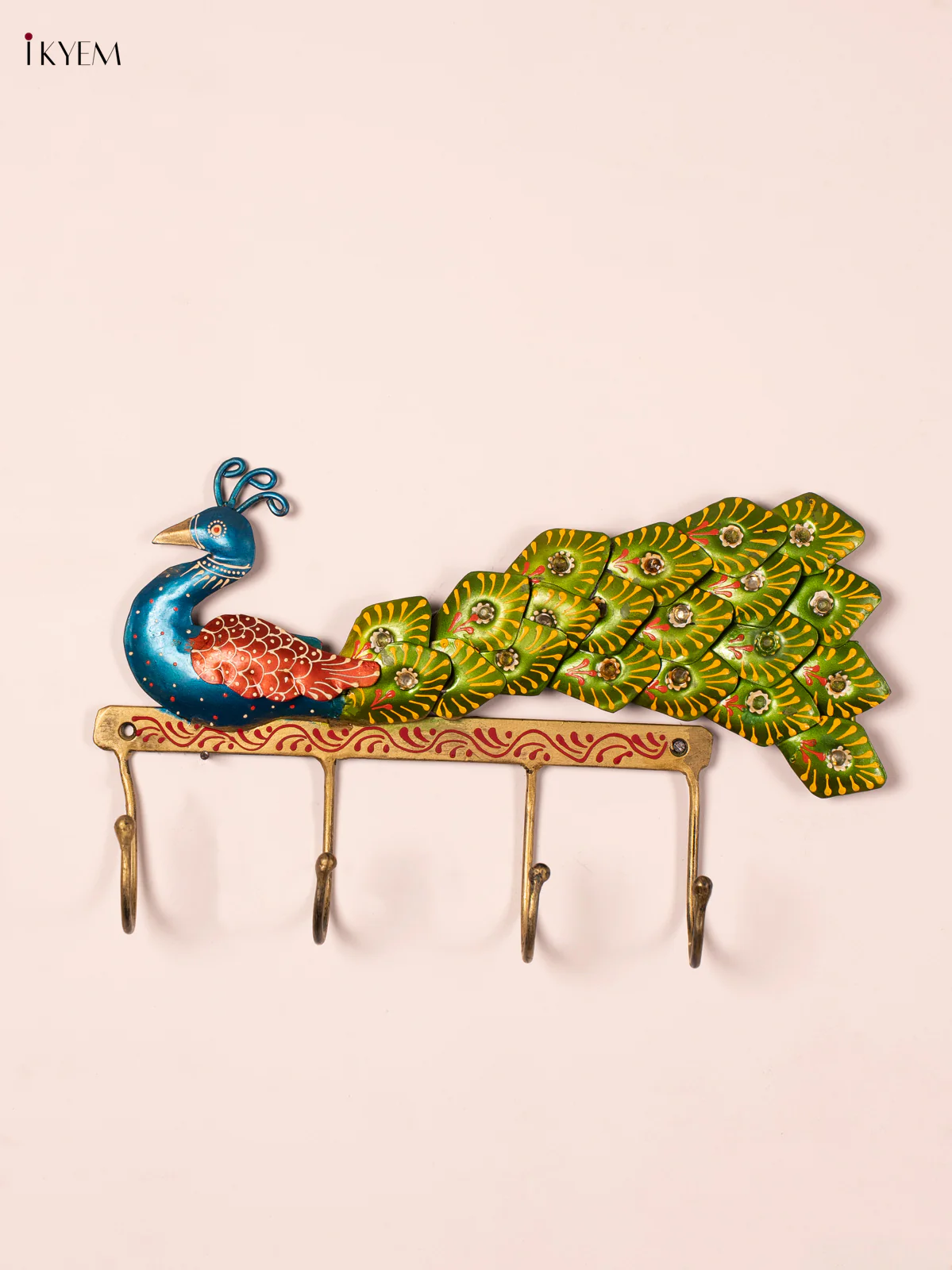 METAL PAINTED WALL PEACOCK - KN29164
