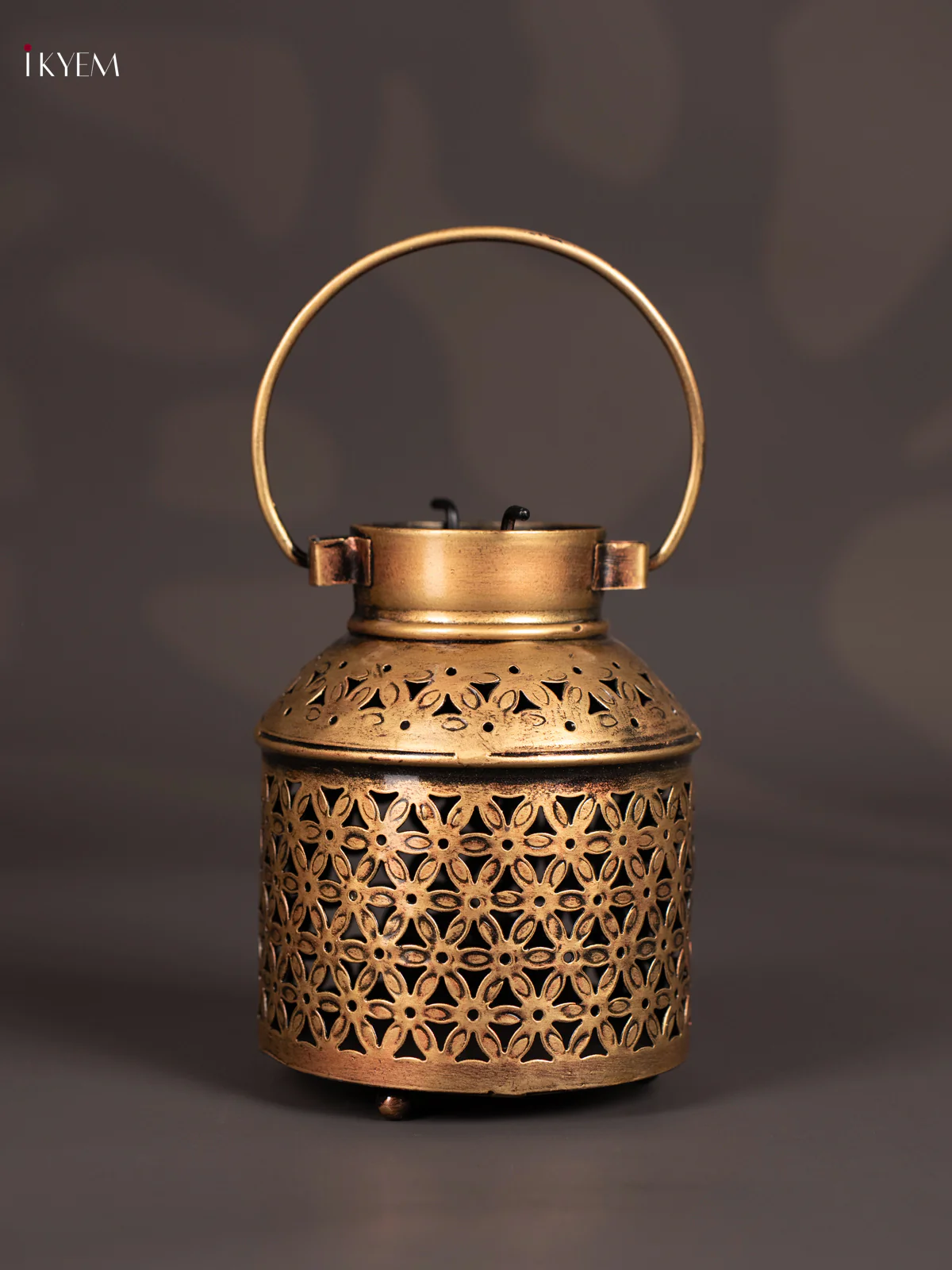 METAL PAINTED TEA LIGHT POT (BURNI) SMALL - KN29172