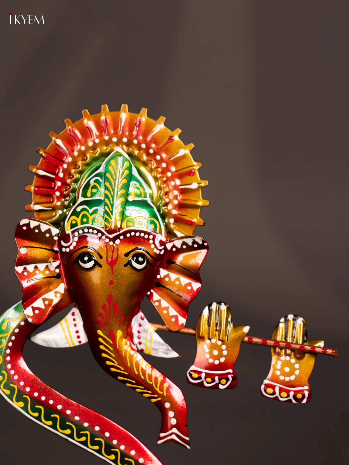 METAL PAINTED T- LIGHT GANESH - KN29190 - Image 2