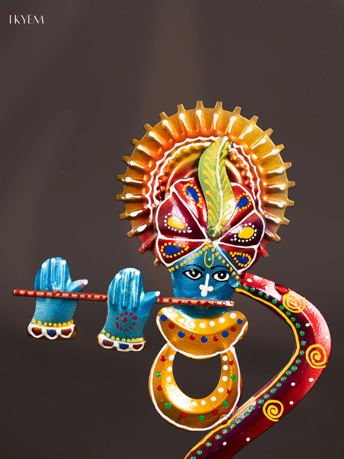 METAL PAINTED TEA LI GHT K RISHNA - KN29191 - Image 2
