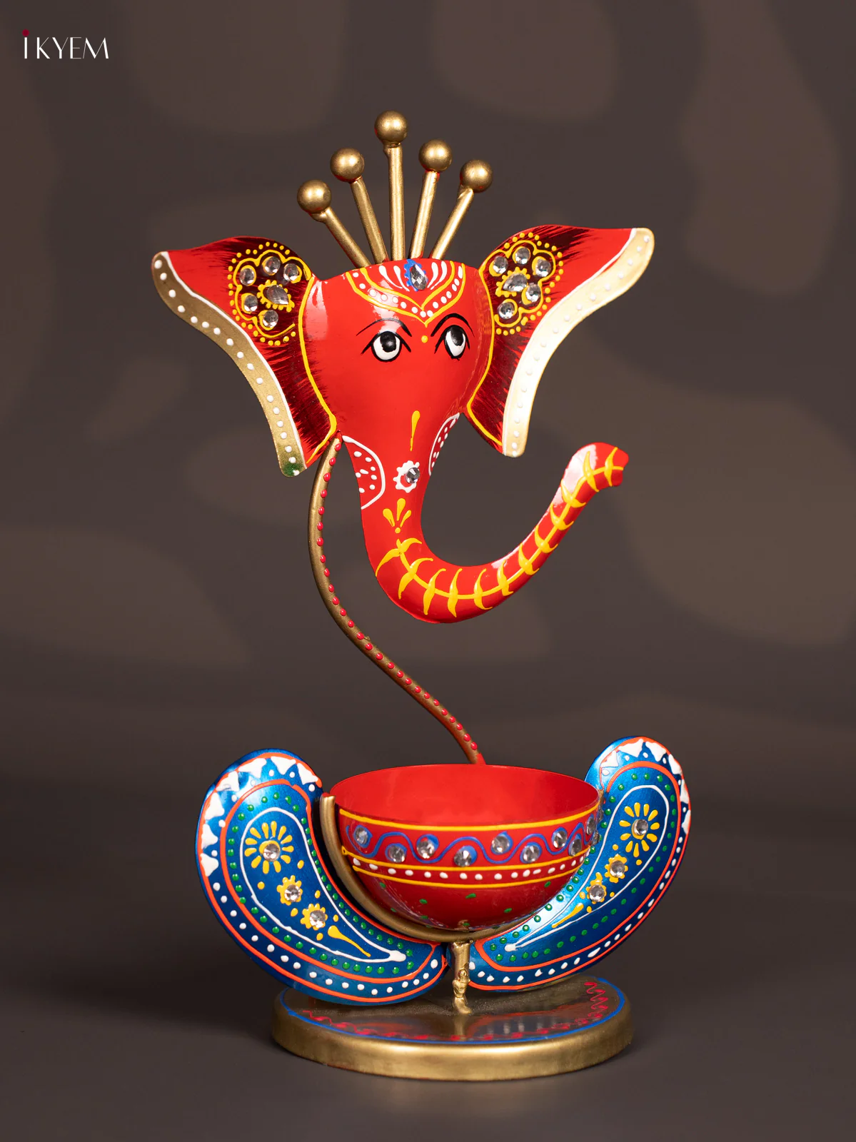 METAL PAINTED GANESHA T-Light - Image 4