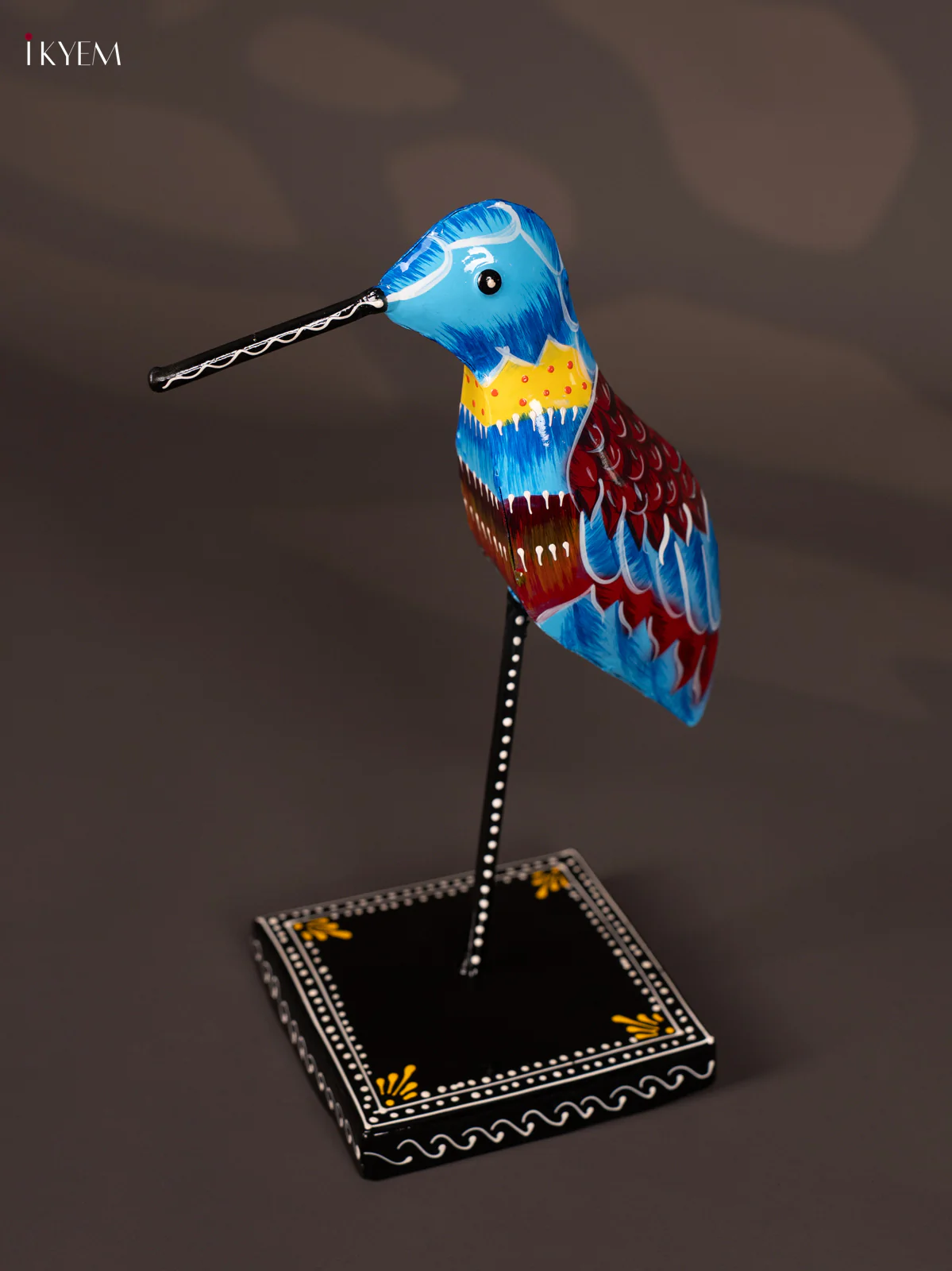 Metal Hand painted Heron Bird - KN31115