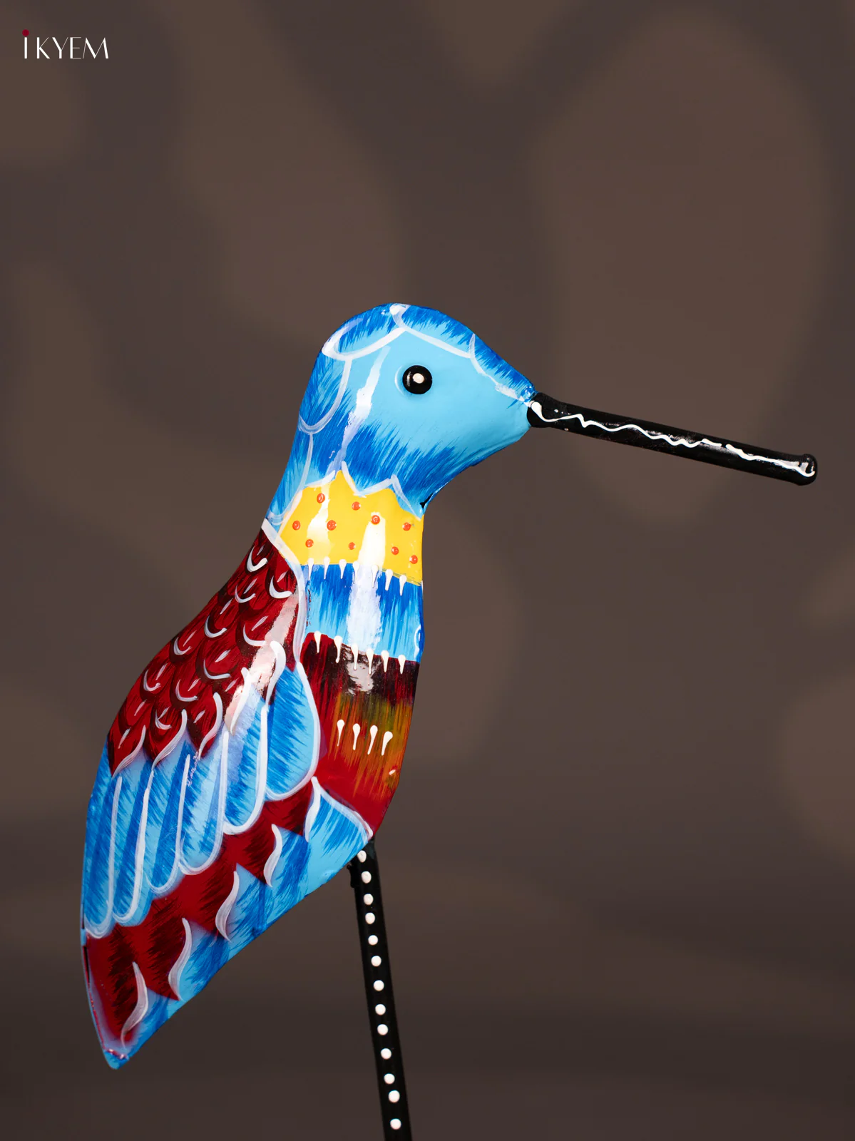 Metal Hand painted Heron Bird - KN31115 - Image 2