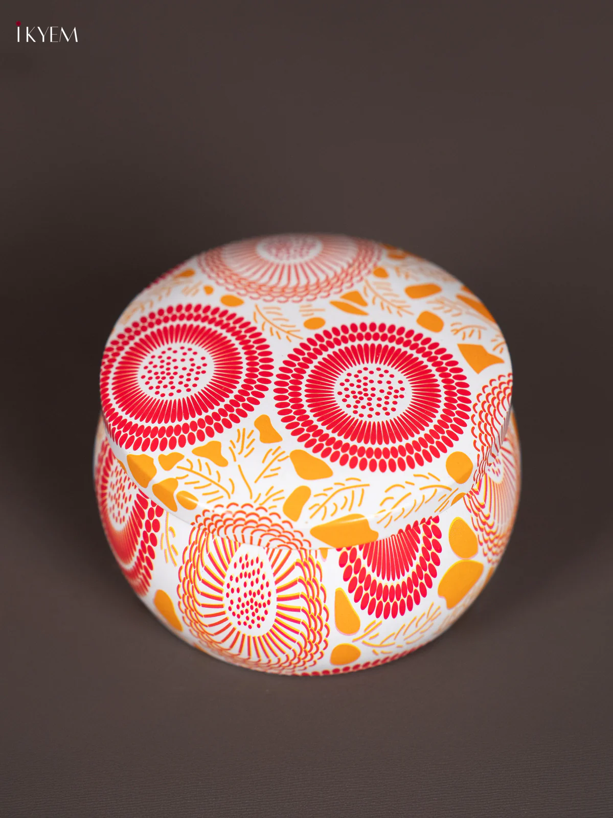 Round Decorative Tin Box - Multicolour - KN31224