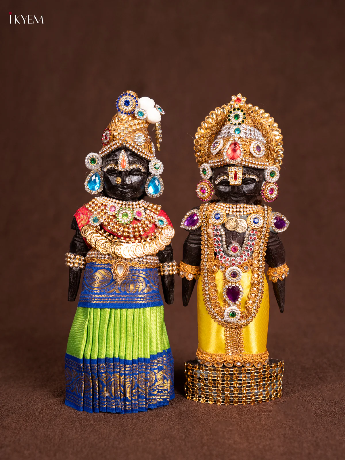 Balaji Padmavathy Thayar MARAPACHI Seer Varisai- Golu Display Doll - Green 8 inch - KN31248