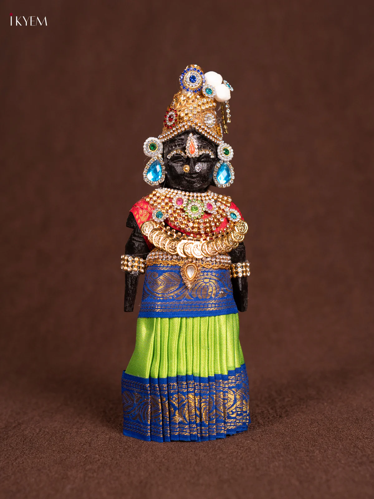 Balaji Padmavathy Thayar MARAPACHI Seer Varisai- Golu Display Doll - Green 8 inch - KN31248 - Image 4