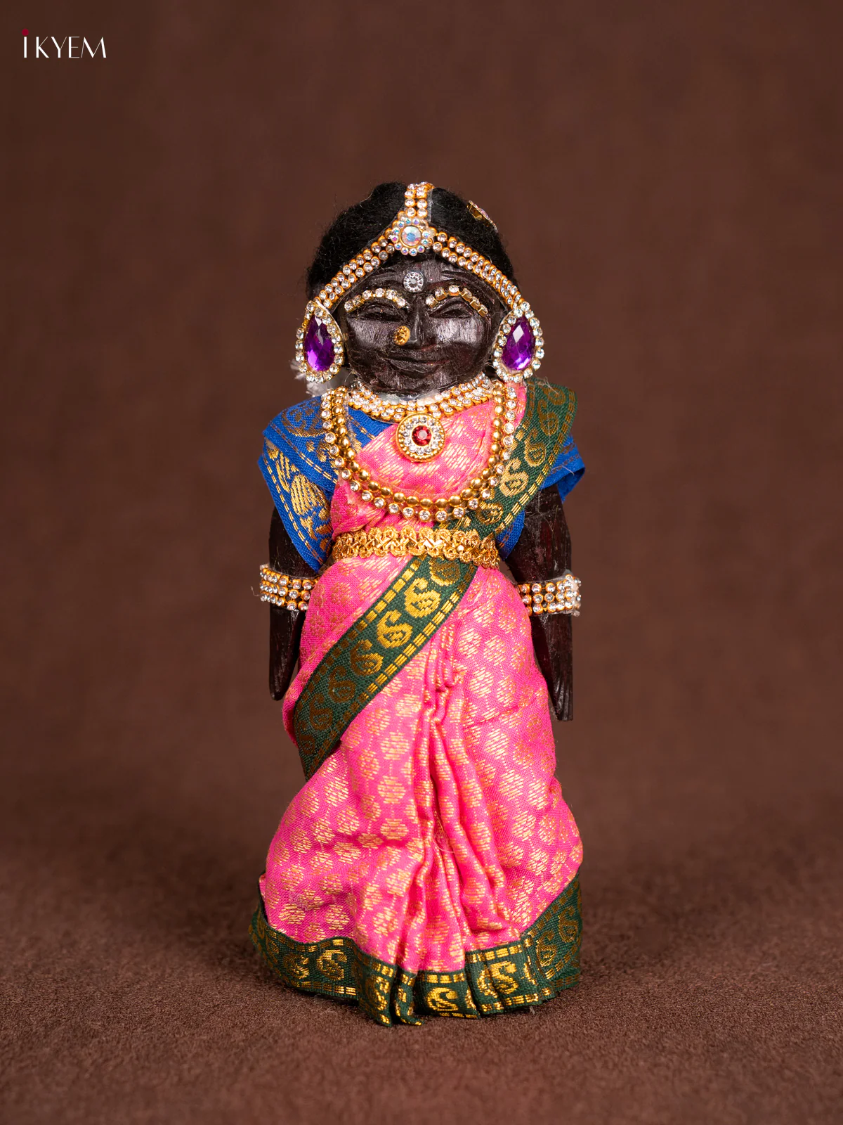 Iyengar Style Marapachi- Golu Display Doll - Seer Varisai-Pink 8 Inches - KN31262 - Image 4