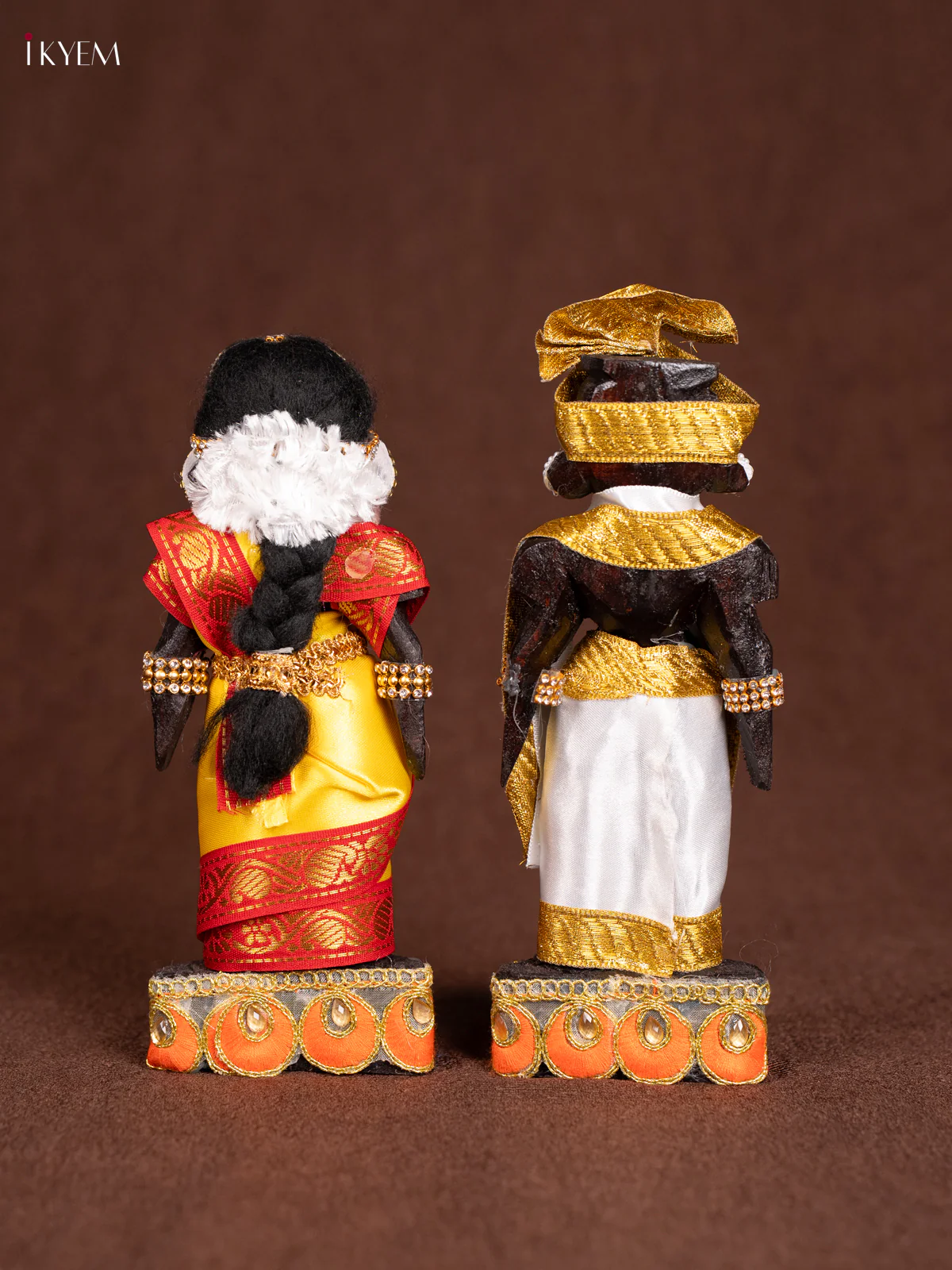 Iyengar Style Marapachi- Golu Display Doll -Seer Varisai- Yellow 8 Inches - KN31263 - Image 5