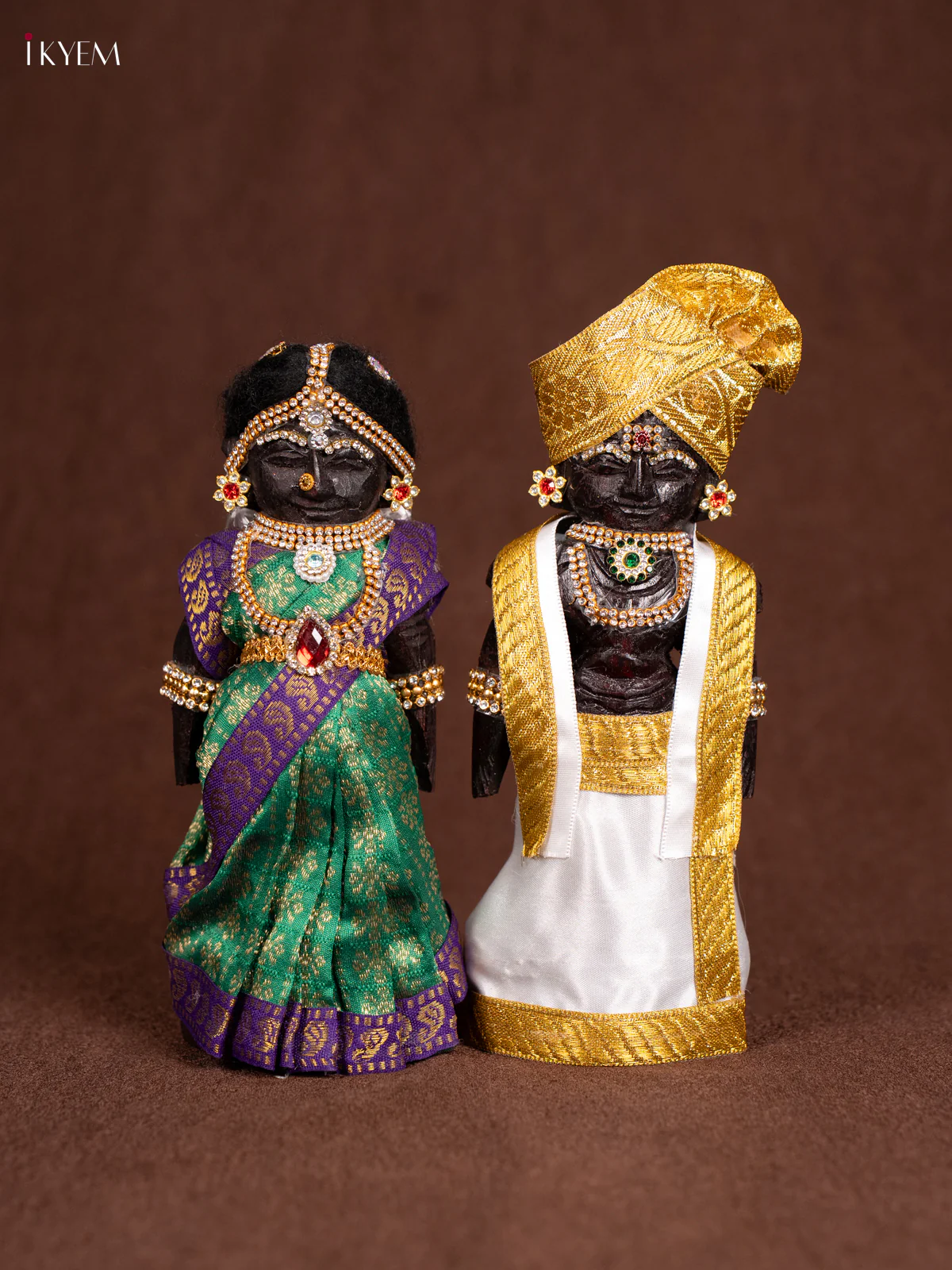 Iyengar Style Marapachi- Golu Display Doll - Seer Varisai-Green 8 Inches - KN31265