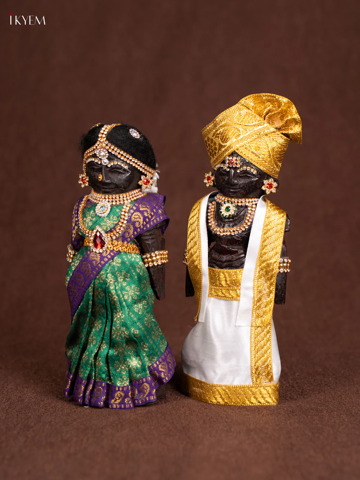 Iyengar Style Marapachi- Golu Display Doll - Seer Varisai-Green 8 Inches - KN31265 - Image 2