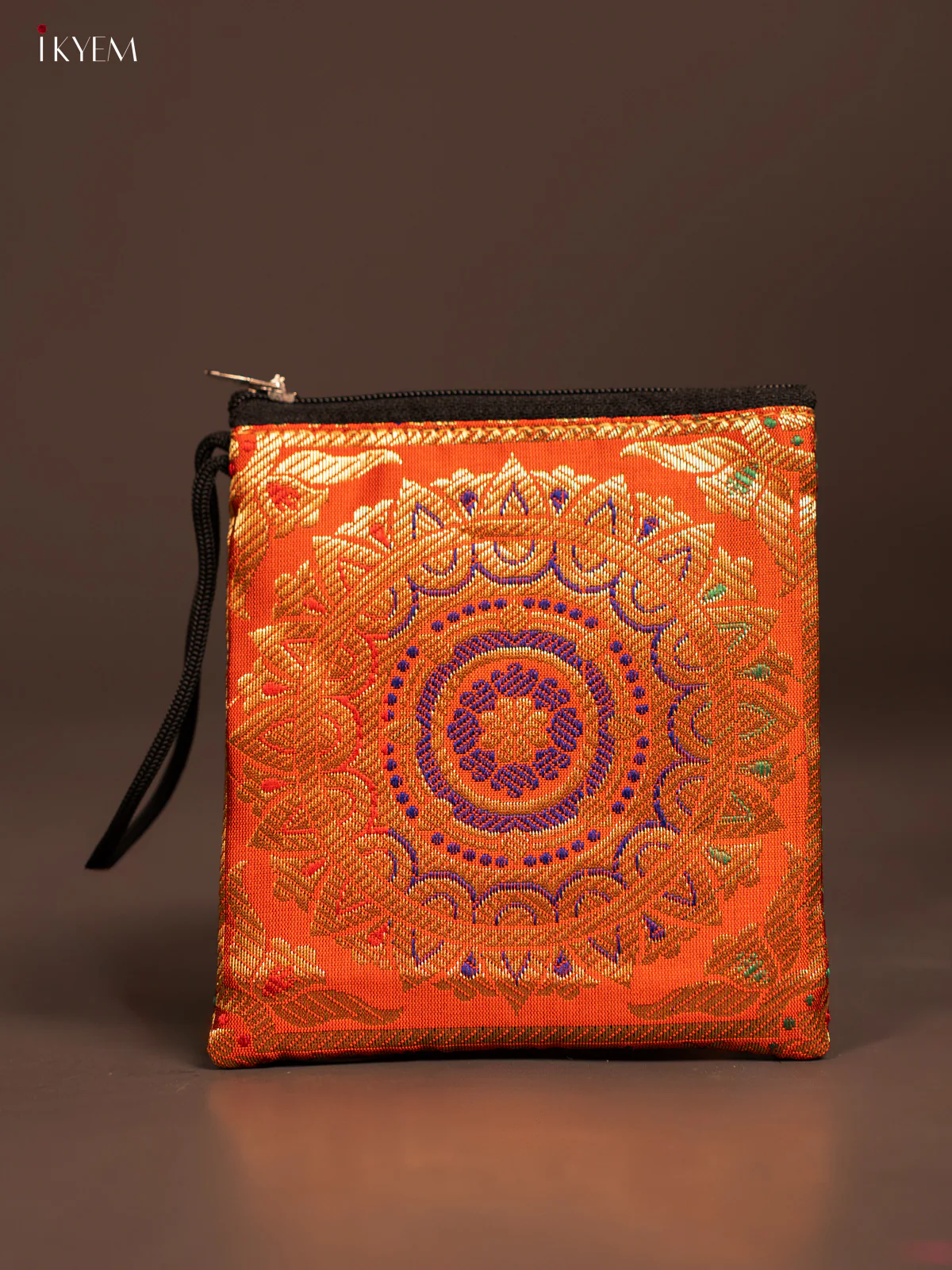 Kolam designed Banarasi Coin Pouch - KF05116