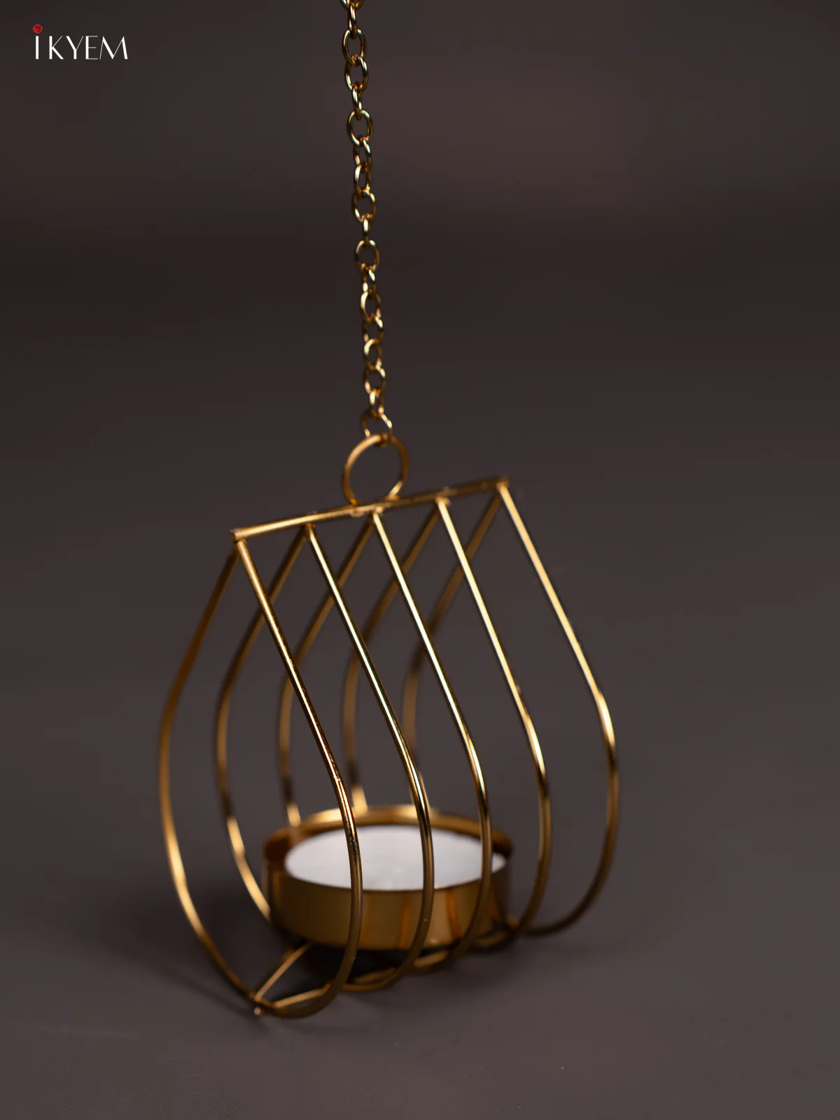 Elegant Leaf Designed Wall Hanging T Light Candle Holder (3 Inches) - KI14117 - Image 2