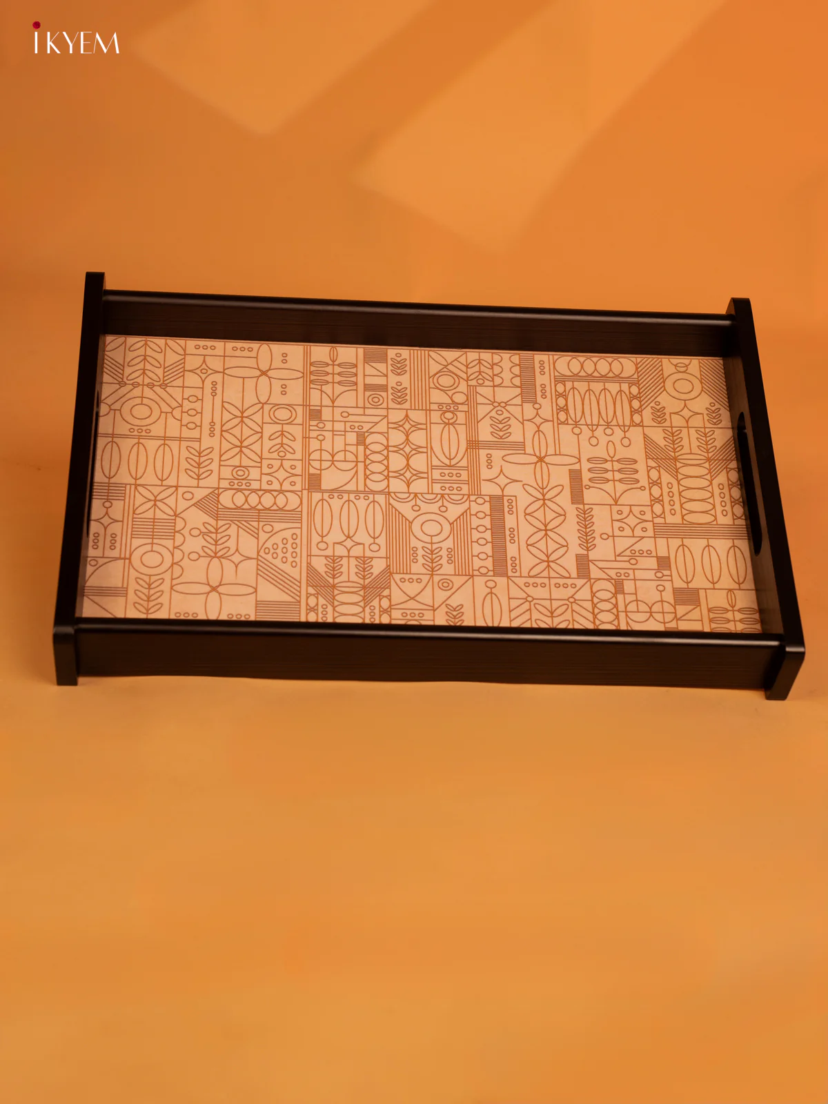 Line Art Printed Rectangular Wooden Tray (14×8) - KL18139 - Image 3