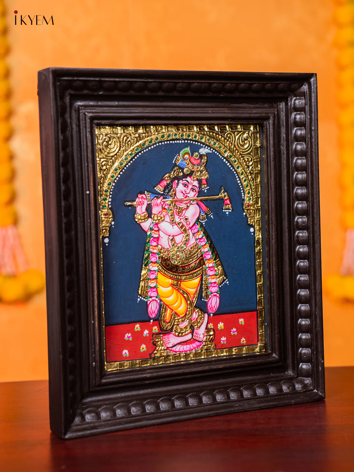Enchanting BalaKrishna Tanjore painting (13*11 inches) - KJ03140 - Image 4