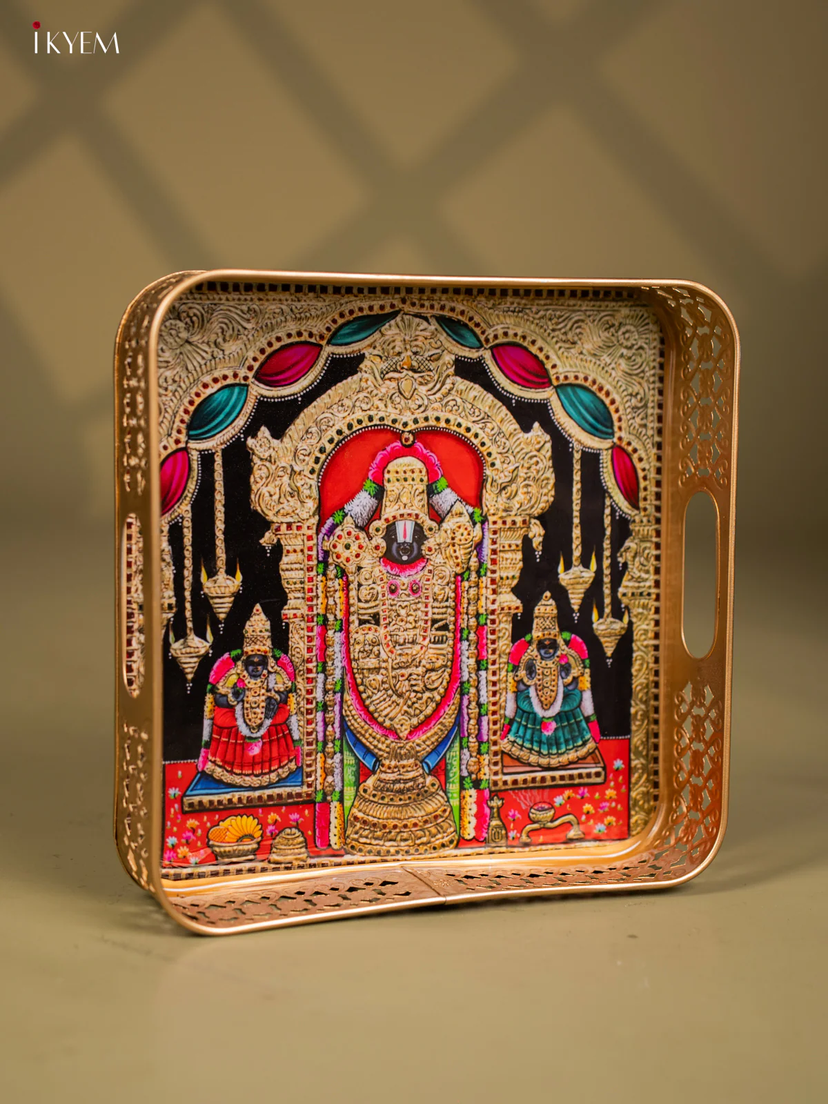 Divine Lord Balaji Printed Metal Trays - KF25150 - Image 2