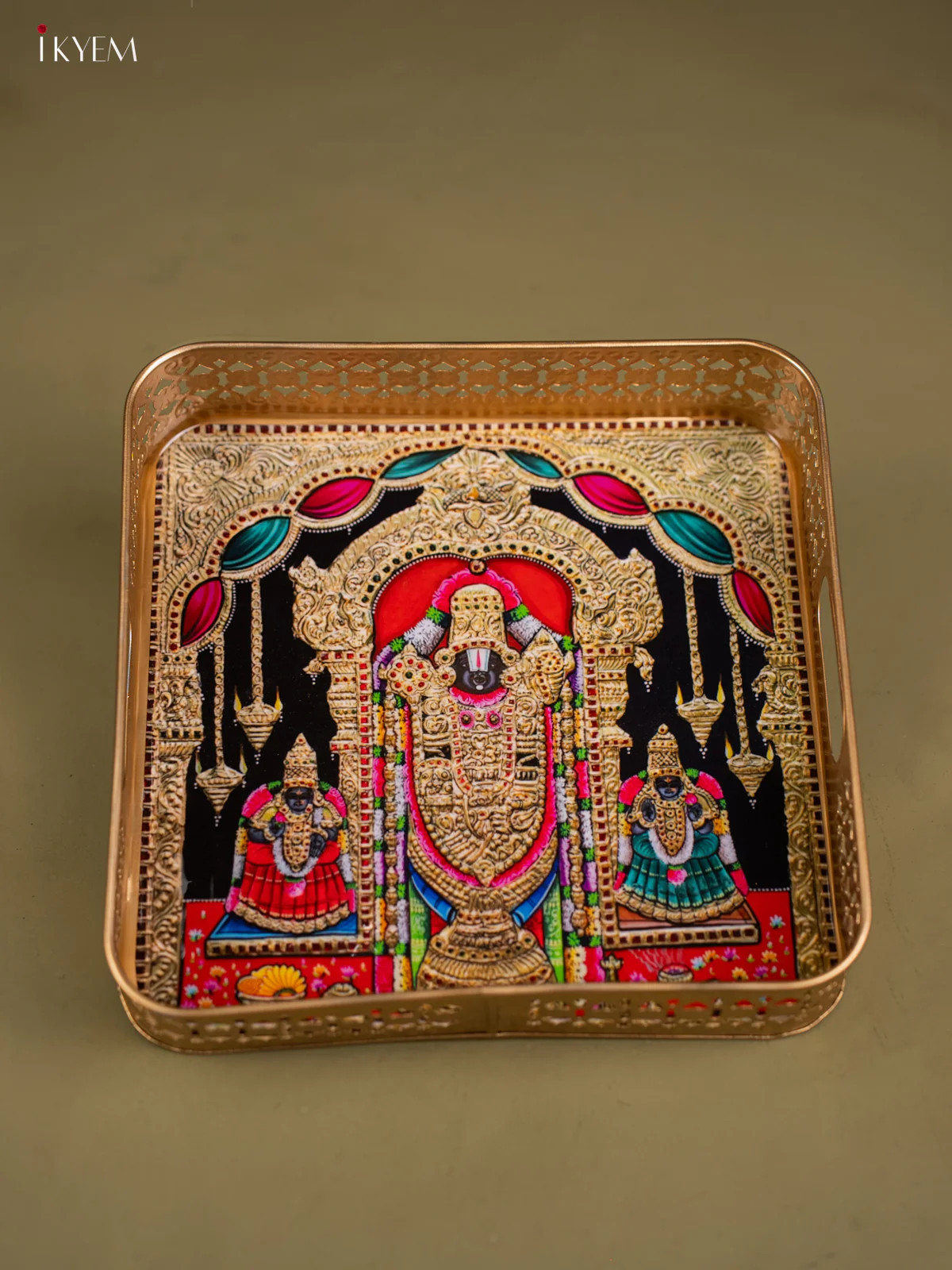 Divine Lord Balaji Printed Metal Trays - KF25150 - Image 4