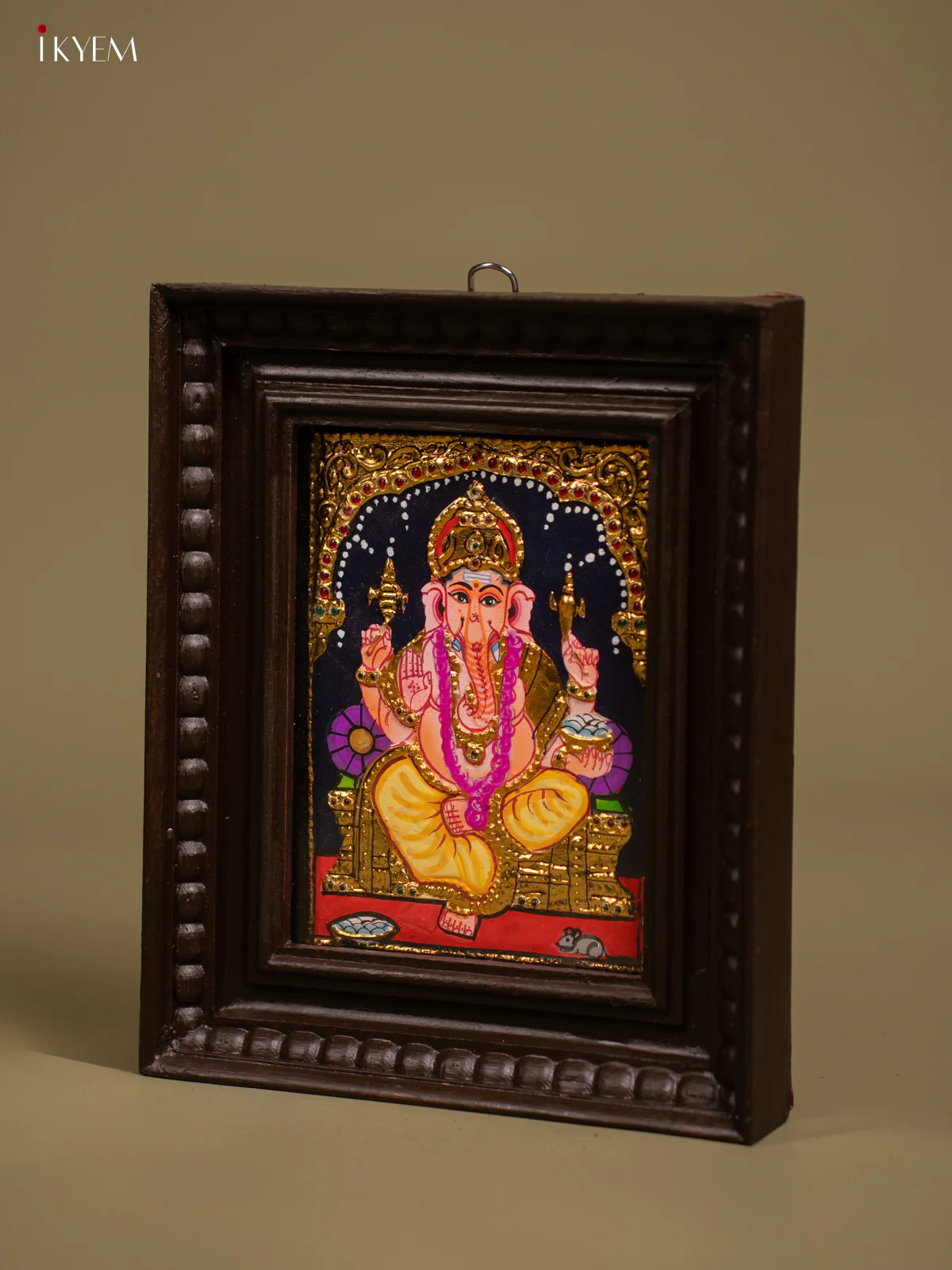 Ganesha Tanjore painting - Tanjore Painting (11x9) Inch - KF26132 - Image 3