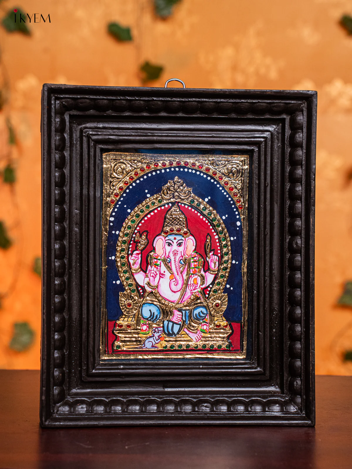 Lord Ganesha Tanjore Painting - (11x9) Inch - KH26112 - Image 2