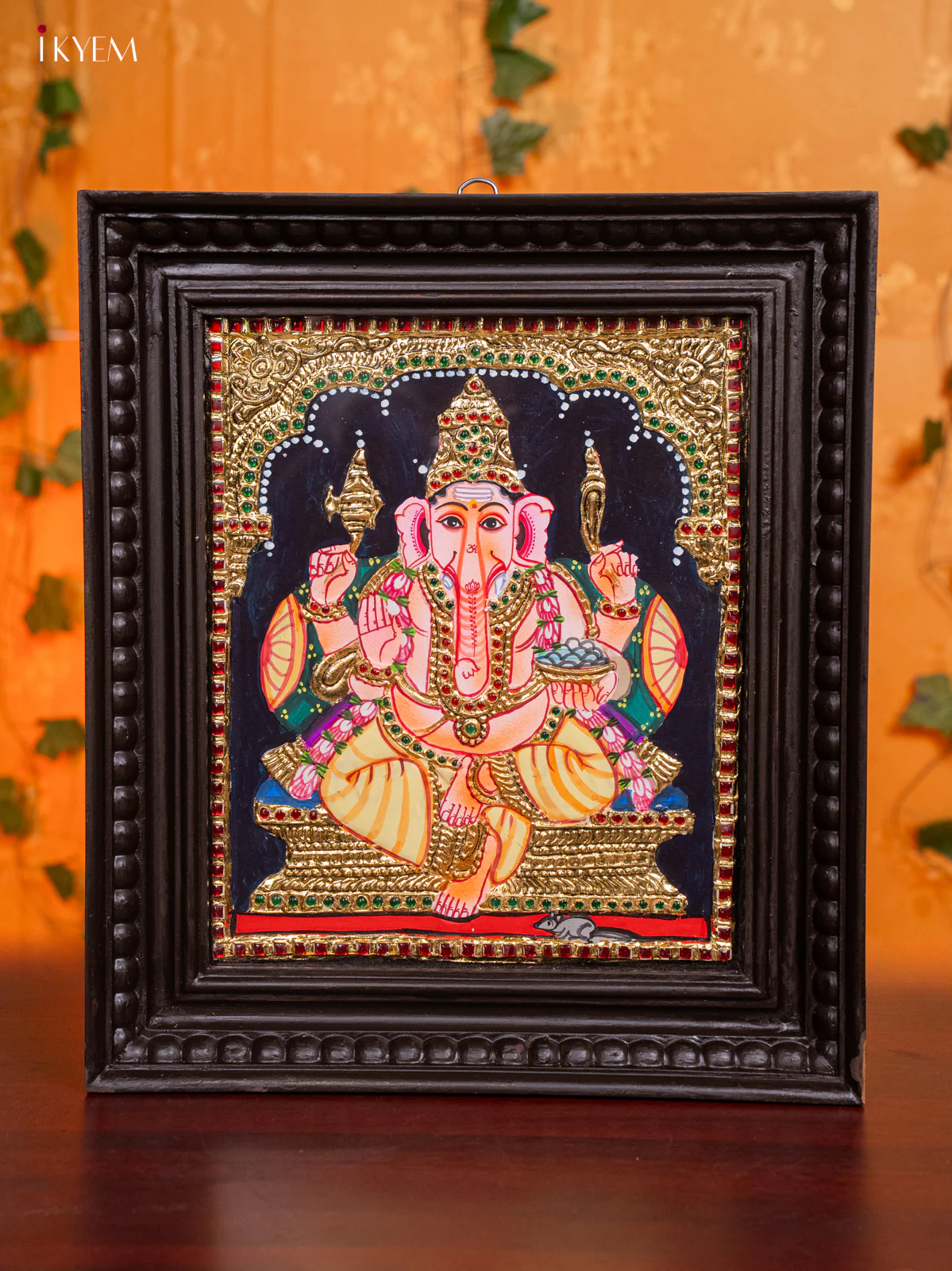 Lord Ganesha Tanjore painting - (13x15 Inch) - KH26169