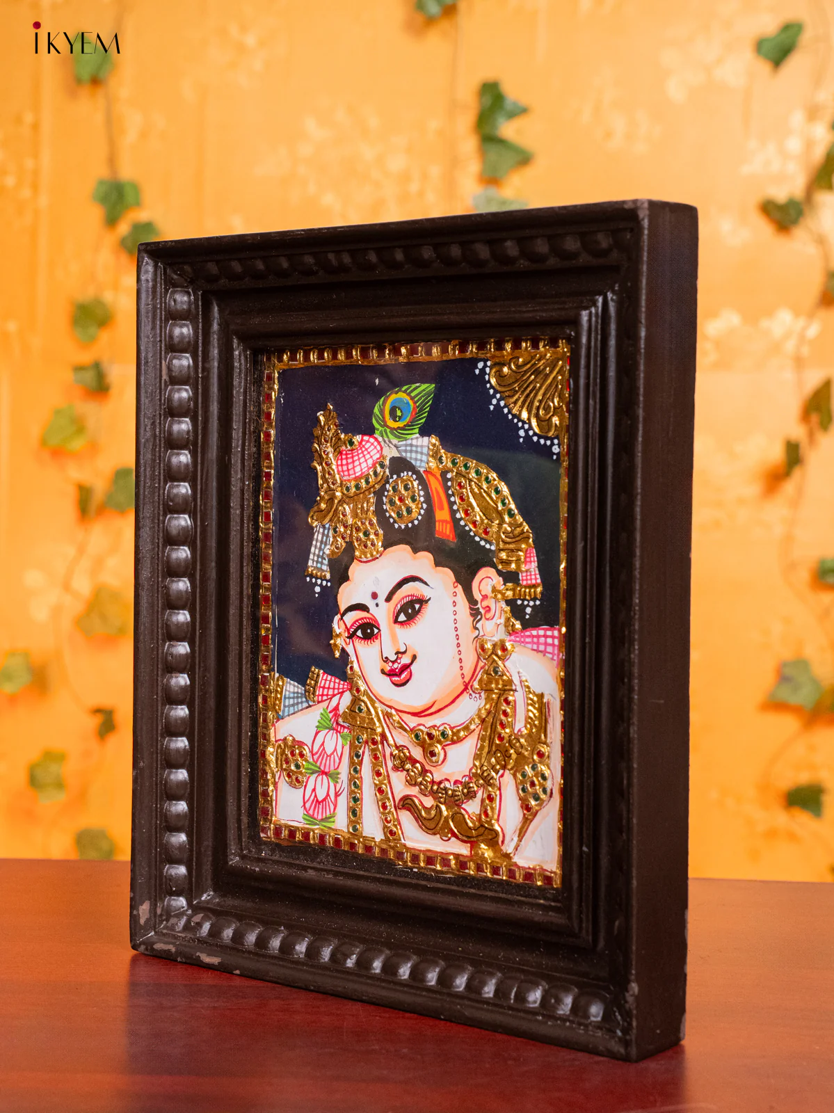 Lord Bala Krishna Tanjore Painting - (13x11) Inch - KH26150 - Image 4