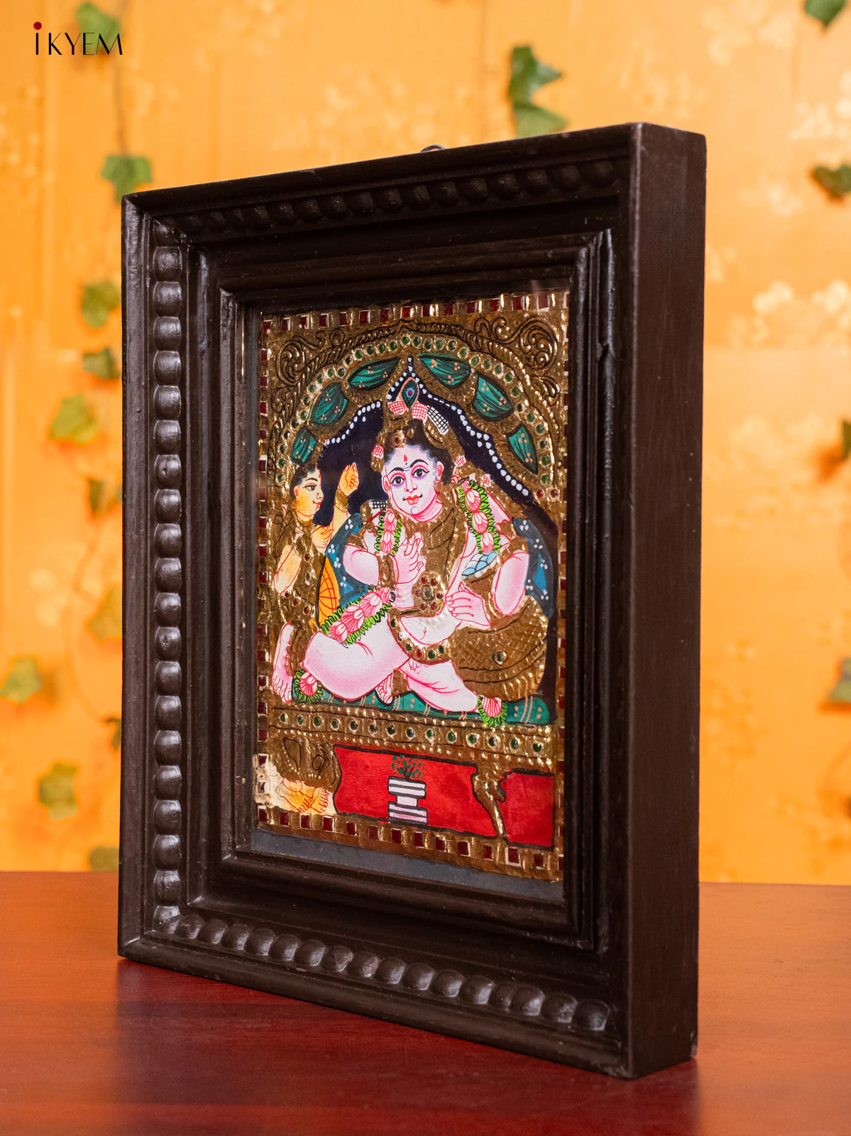 Lord Krishna With Butter Pot Tanjore Painting - (13x11) Inch - KH26148 - Image 4